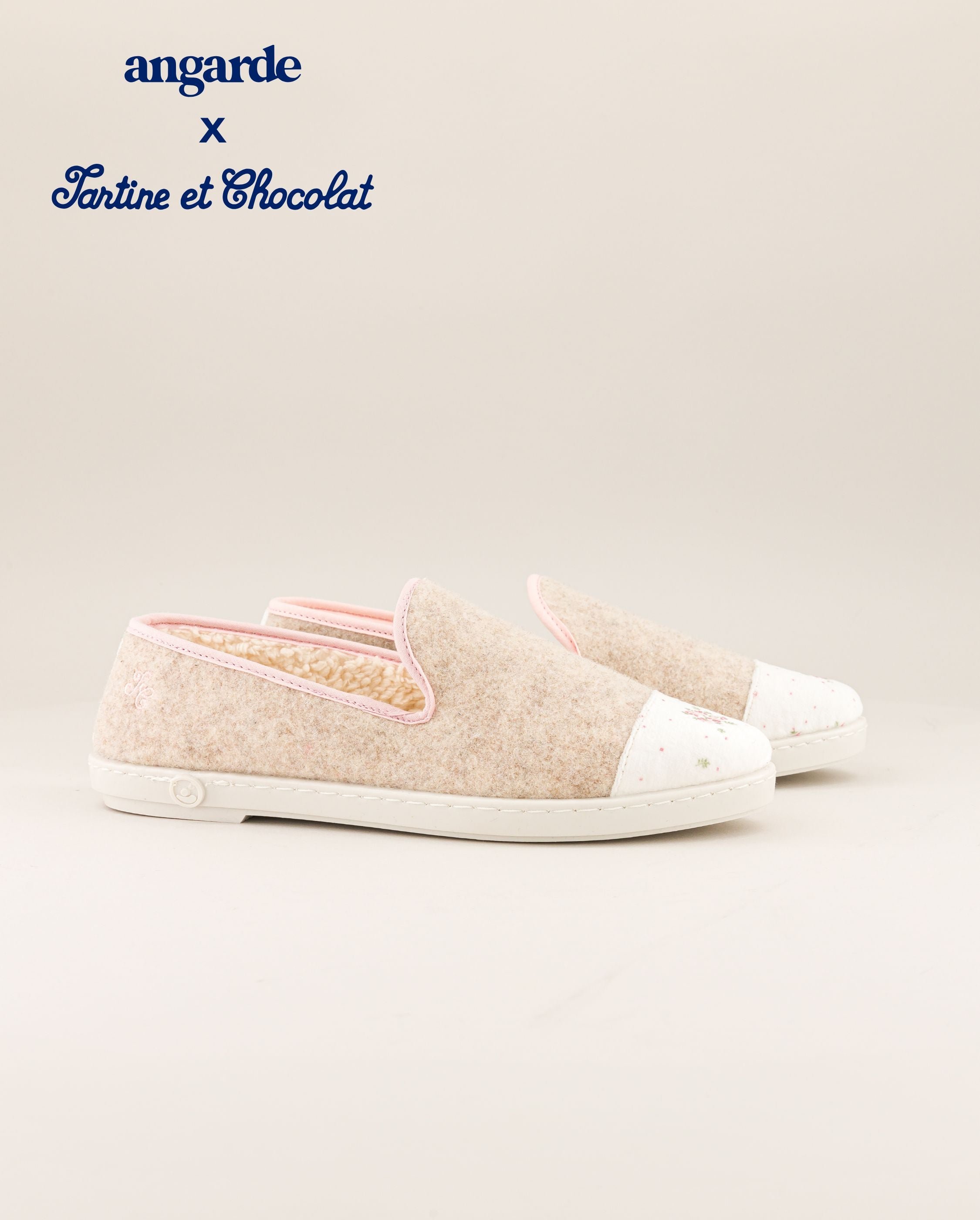 Women's slipper collab' x tartine et chocolat ANGARDE Beige