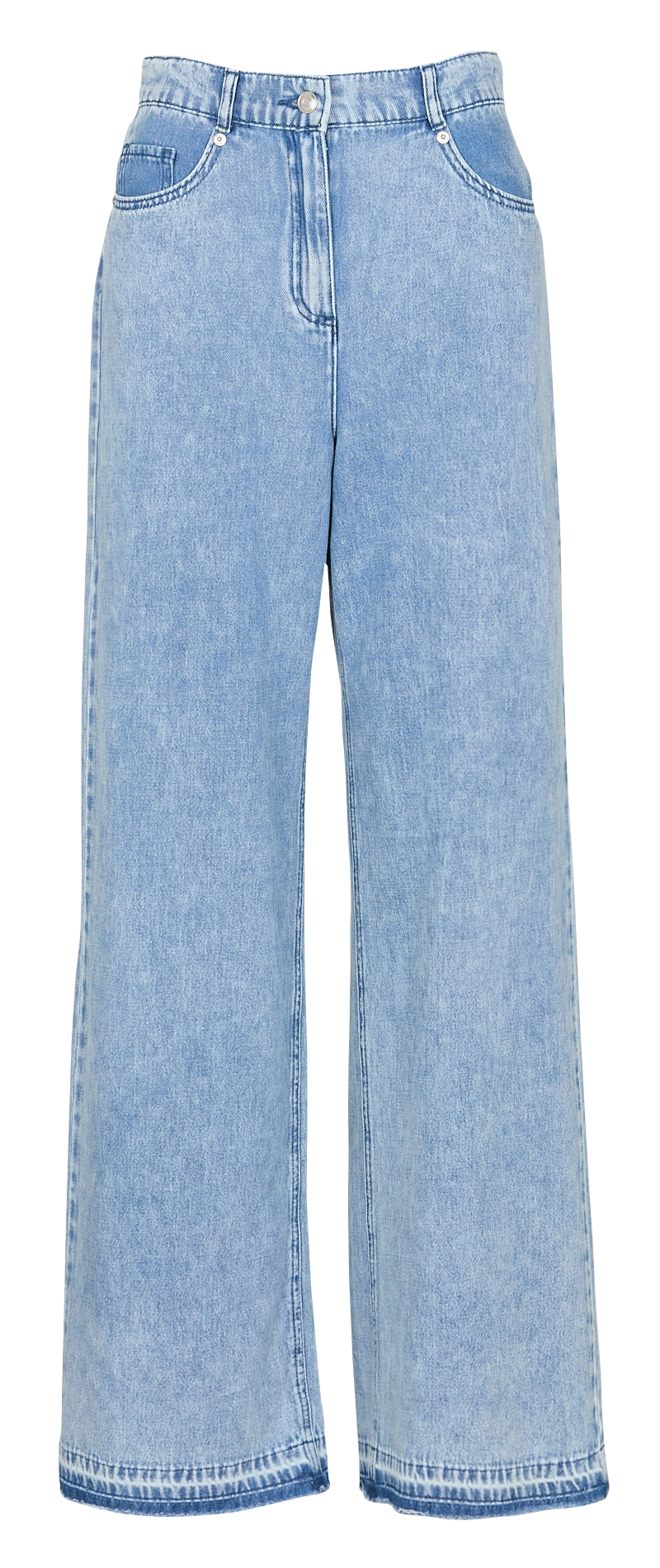 High-rise cotton-blend bootcut jeans IKKS Blue