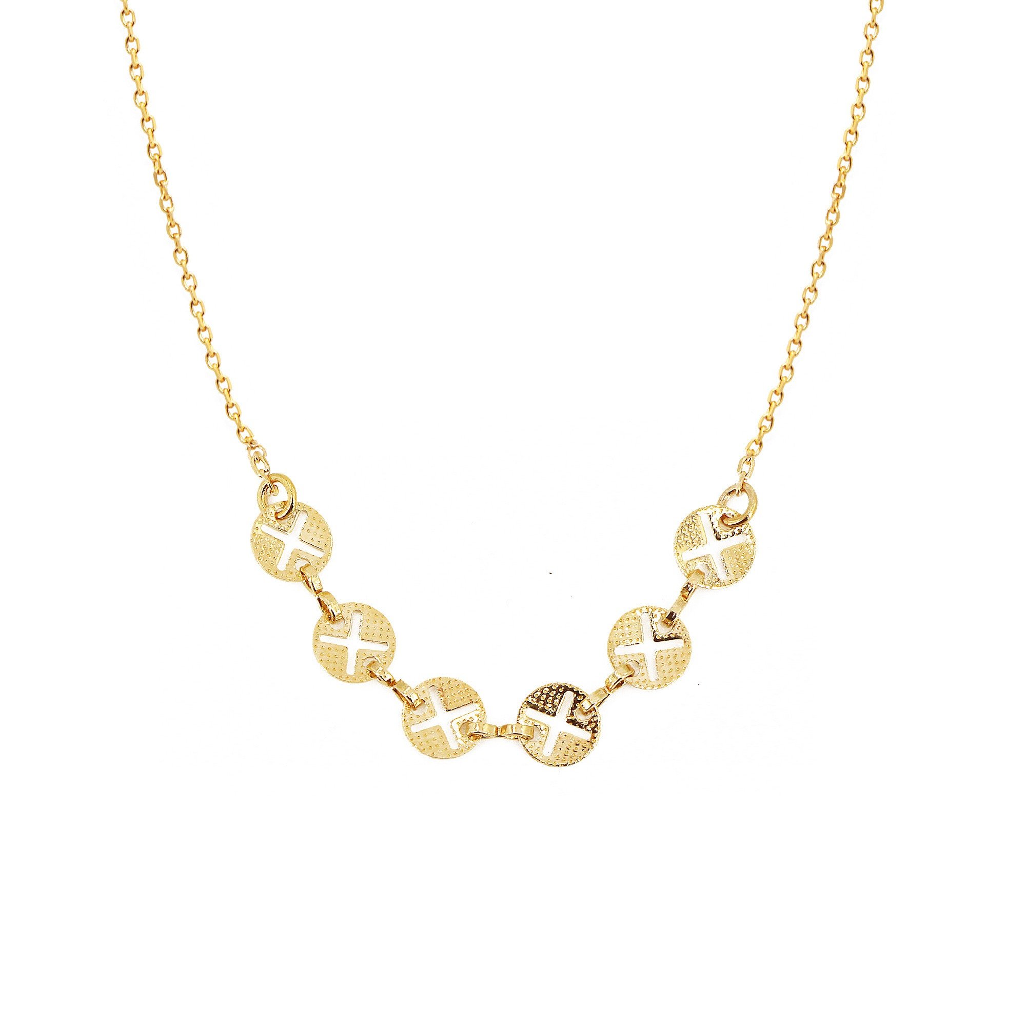 Timeless gold-plated necklace NILAI Golden