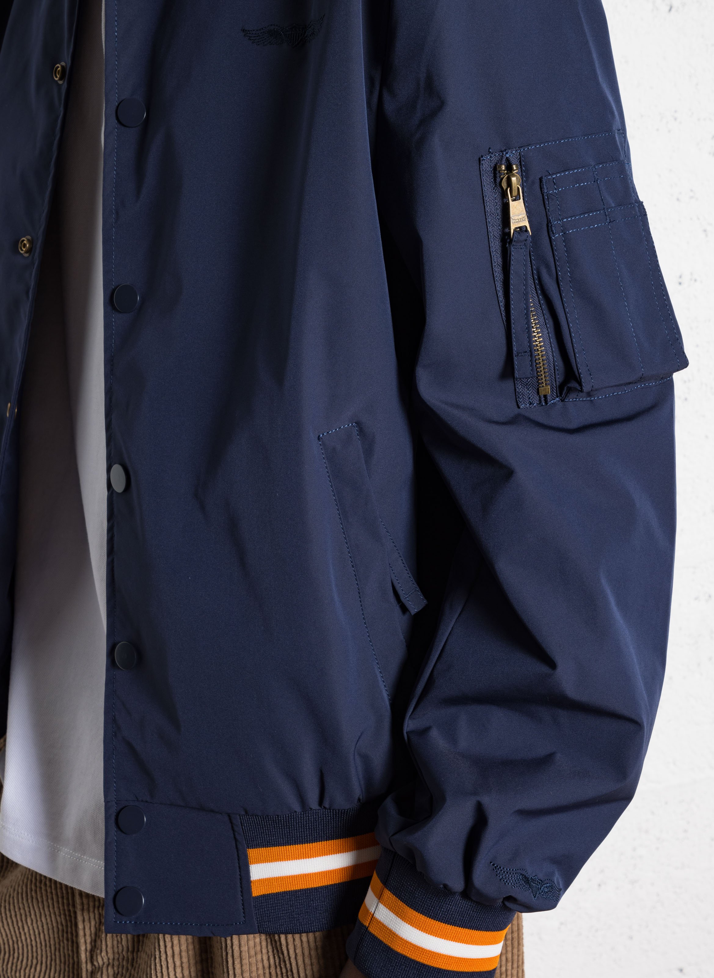 Gerader Blouson Blau