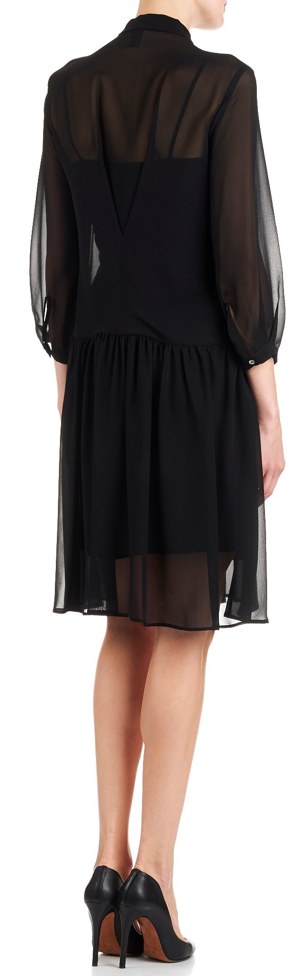 Robe chemisier en soie Binah ATTIC AND BARN Noir