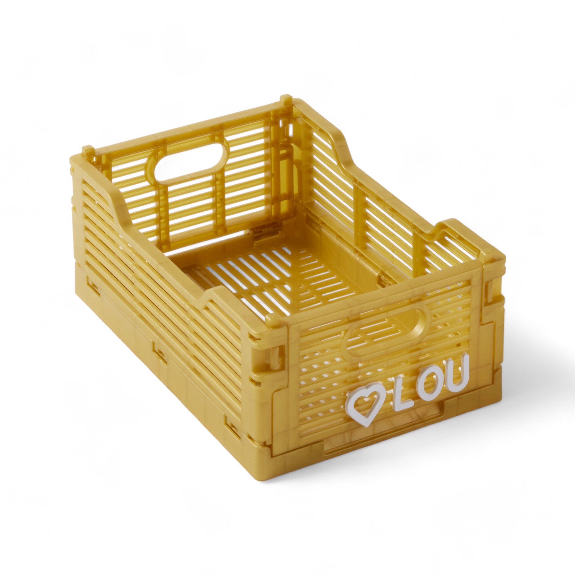 Folding plastic crate FACTORY Yellow