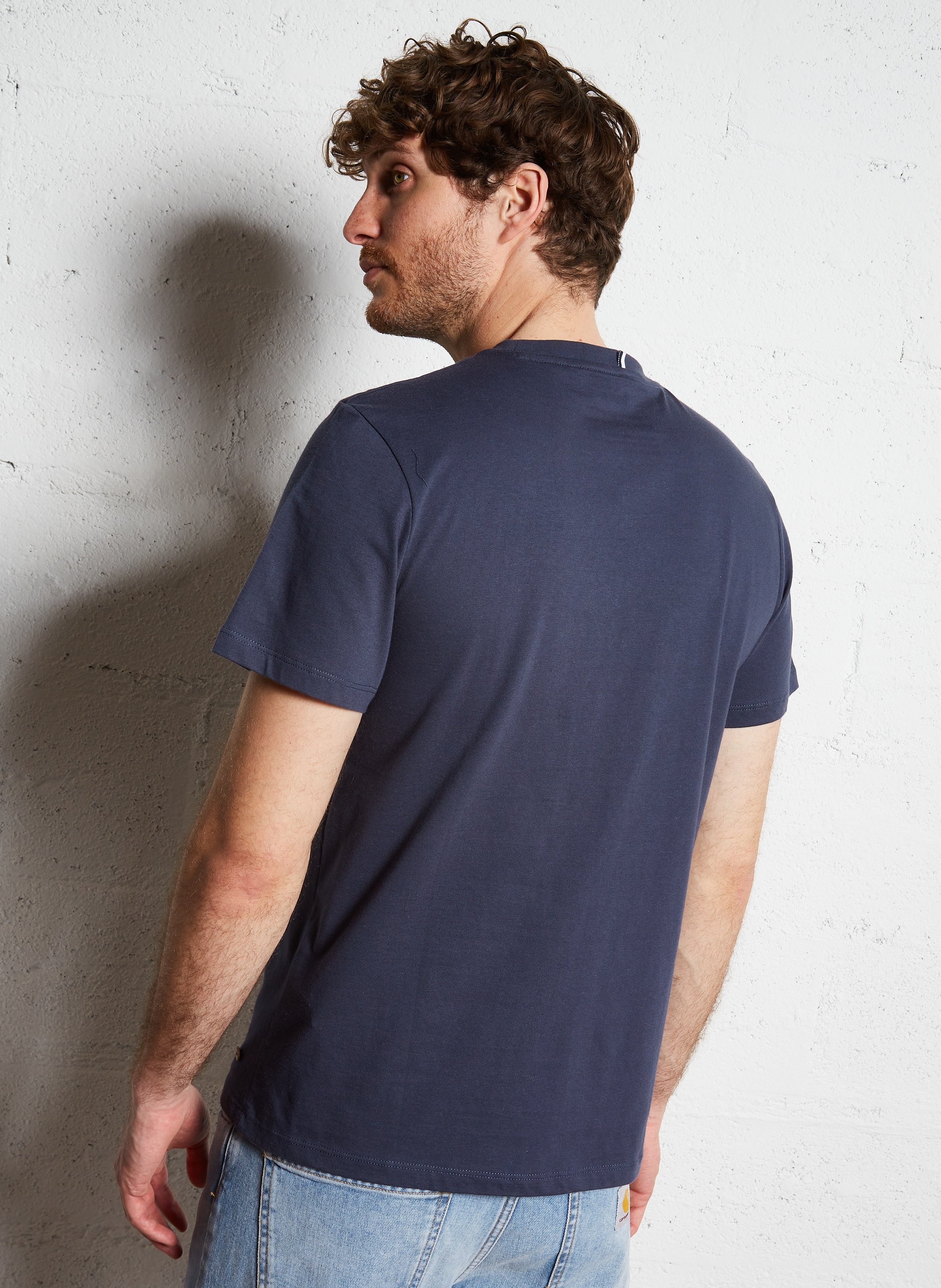 Effen T-shirt FAGUO Blauw