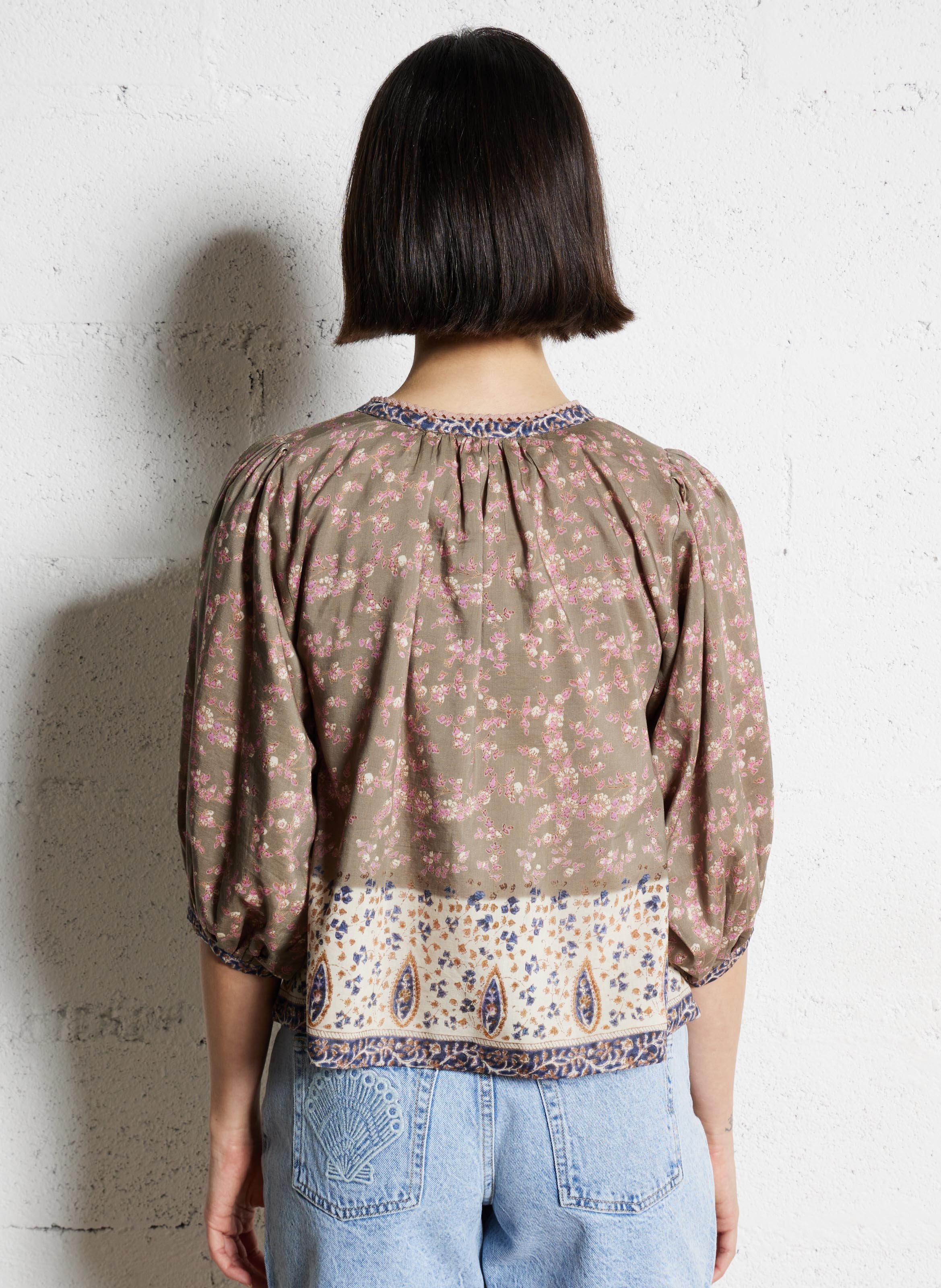 Veste col rond en coton M.A.B.E Multicolore