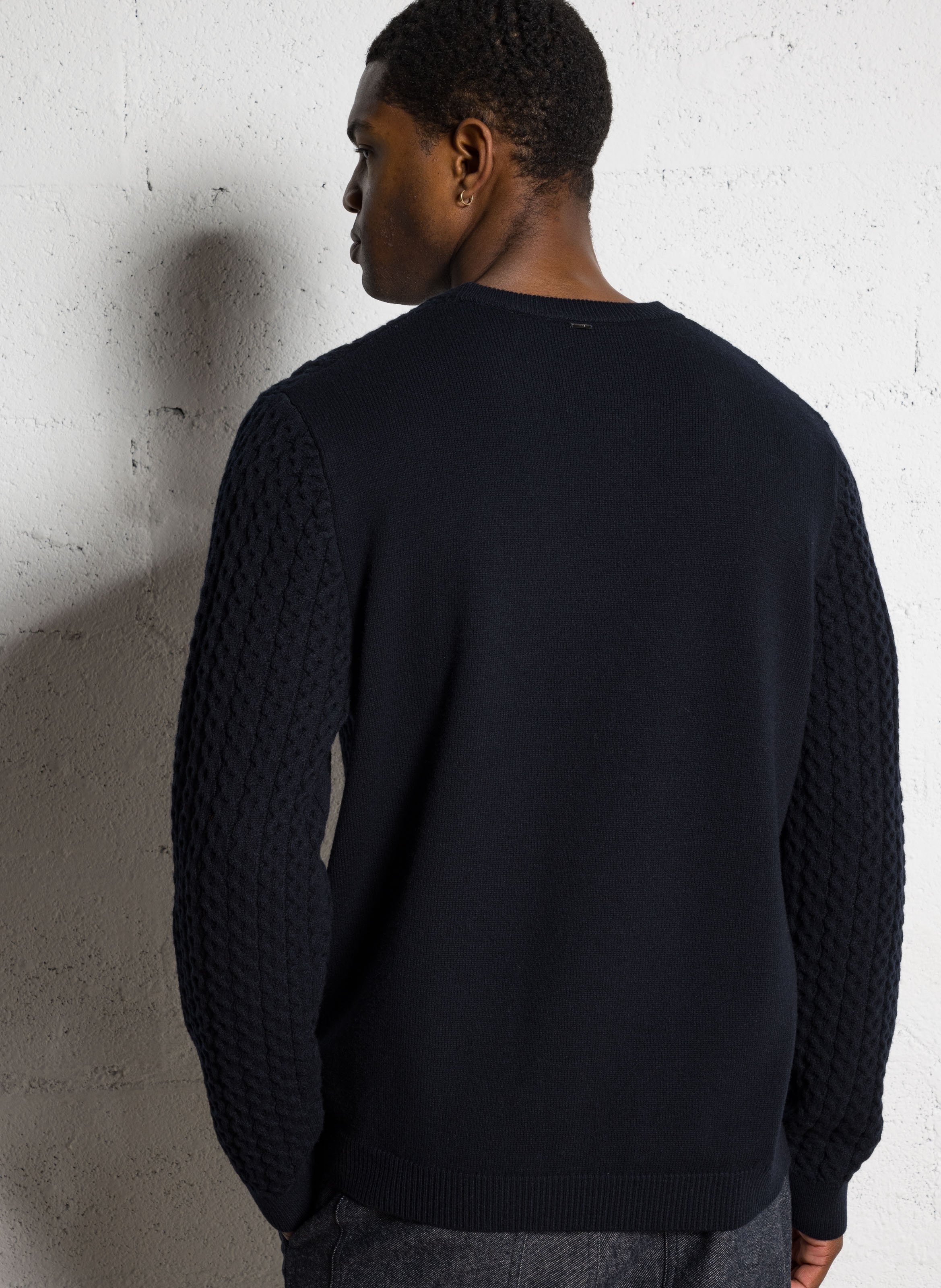 Straight wool-blend sweater IKKS Blue