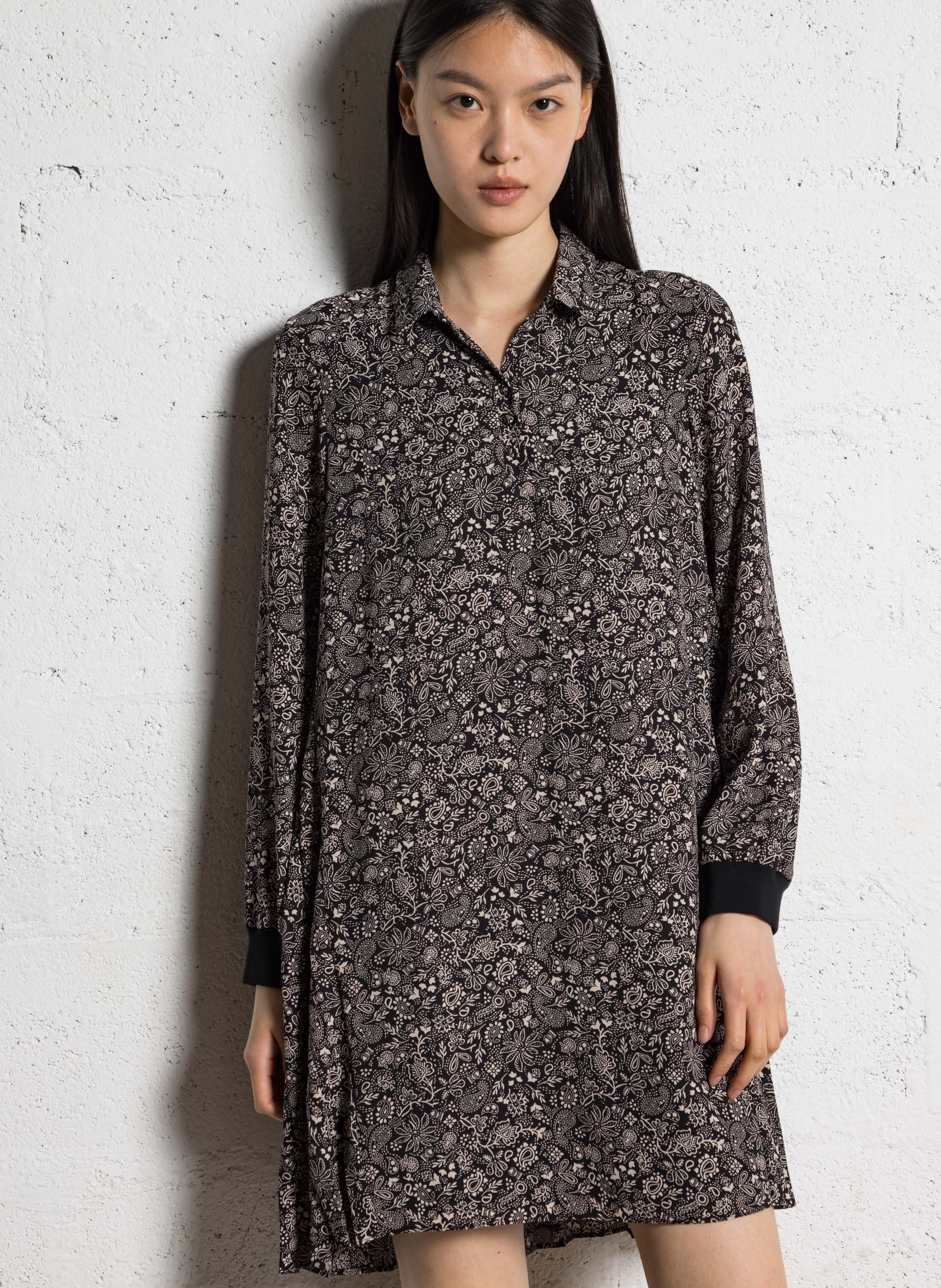 Printed dress I CODE Black