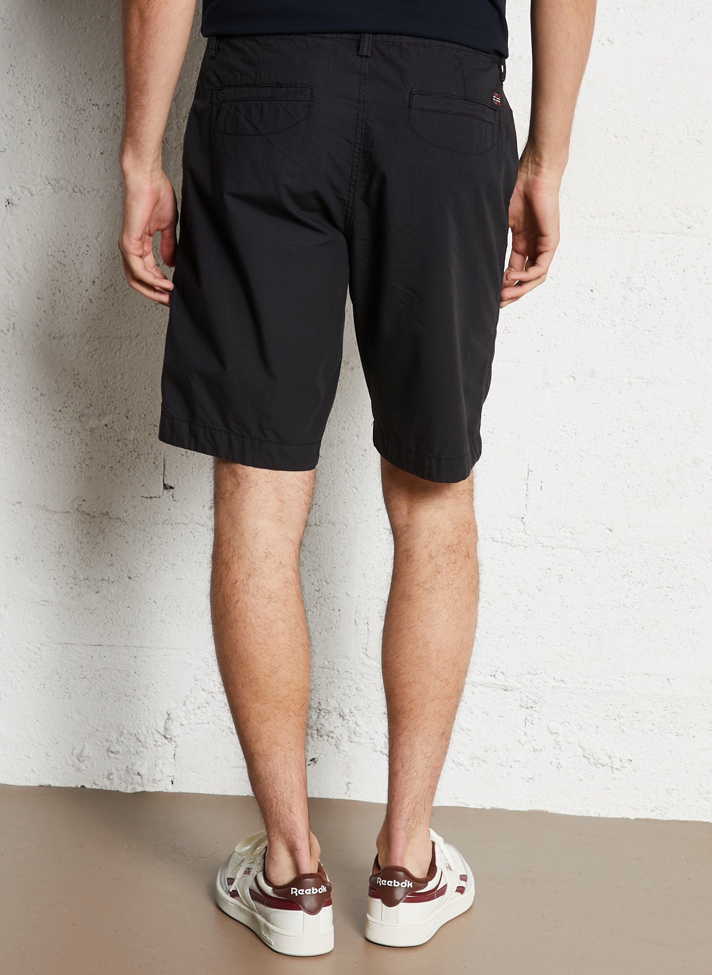 Straight cotton shorts NAPAPIJRI Black