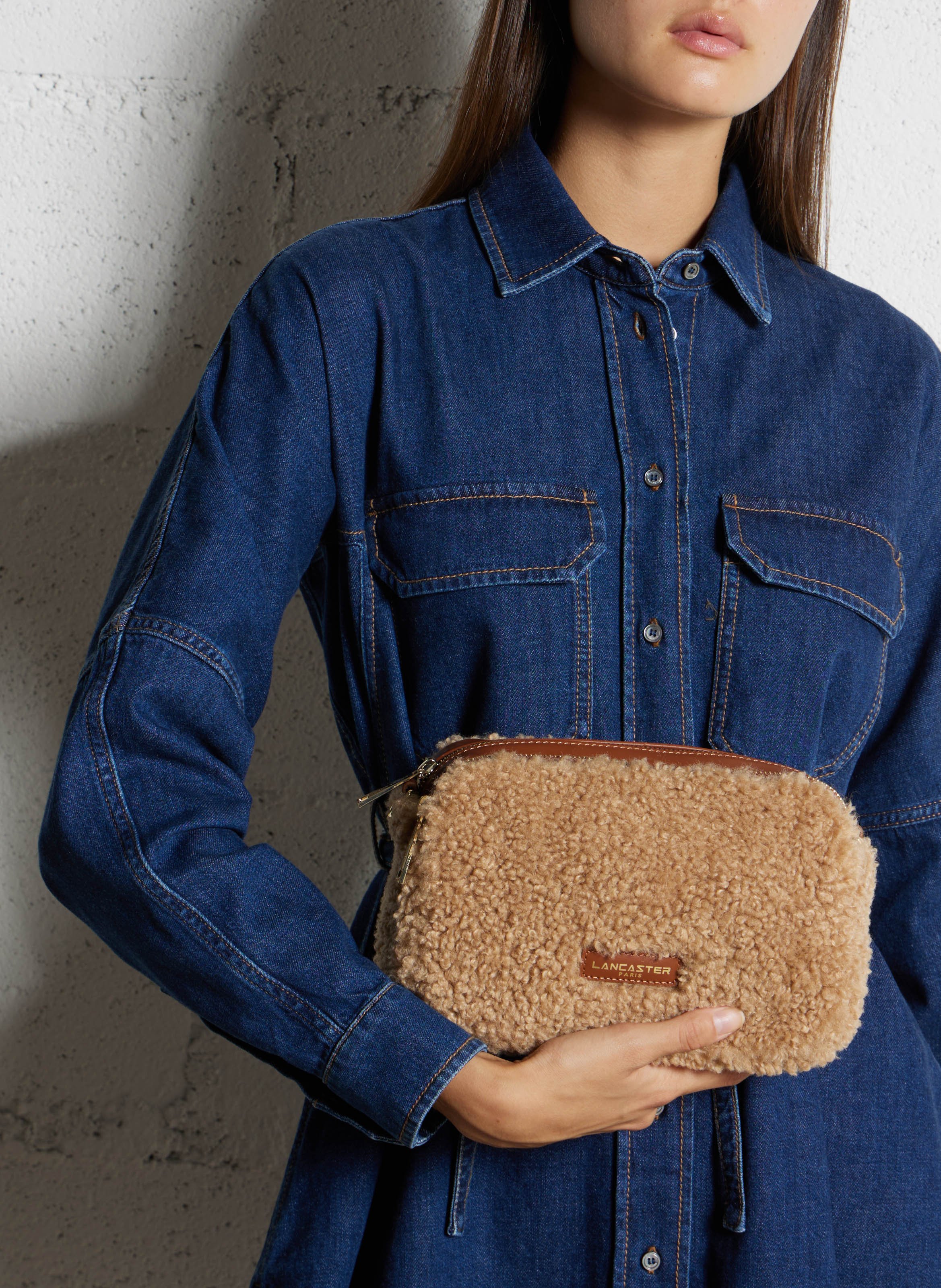 Sac bandoulière en cuir LANCASTER PARIS Marron