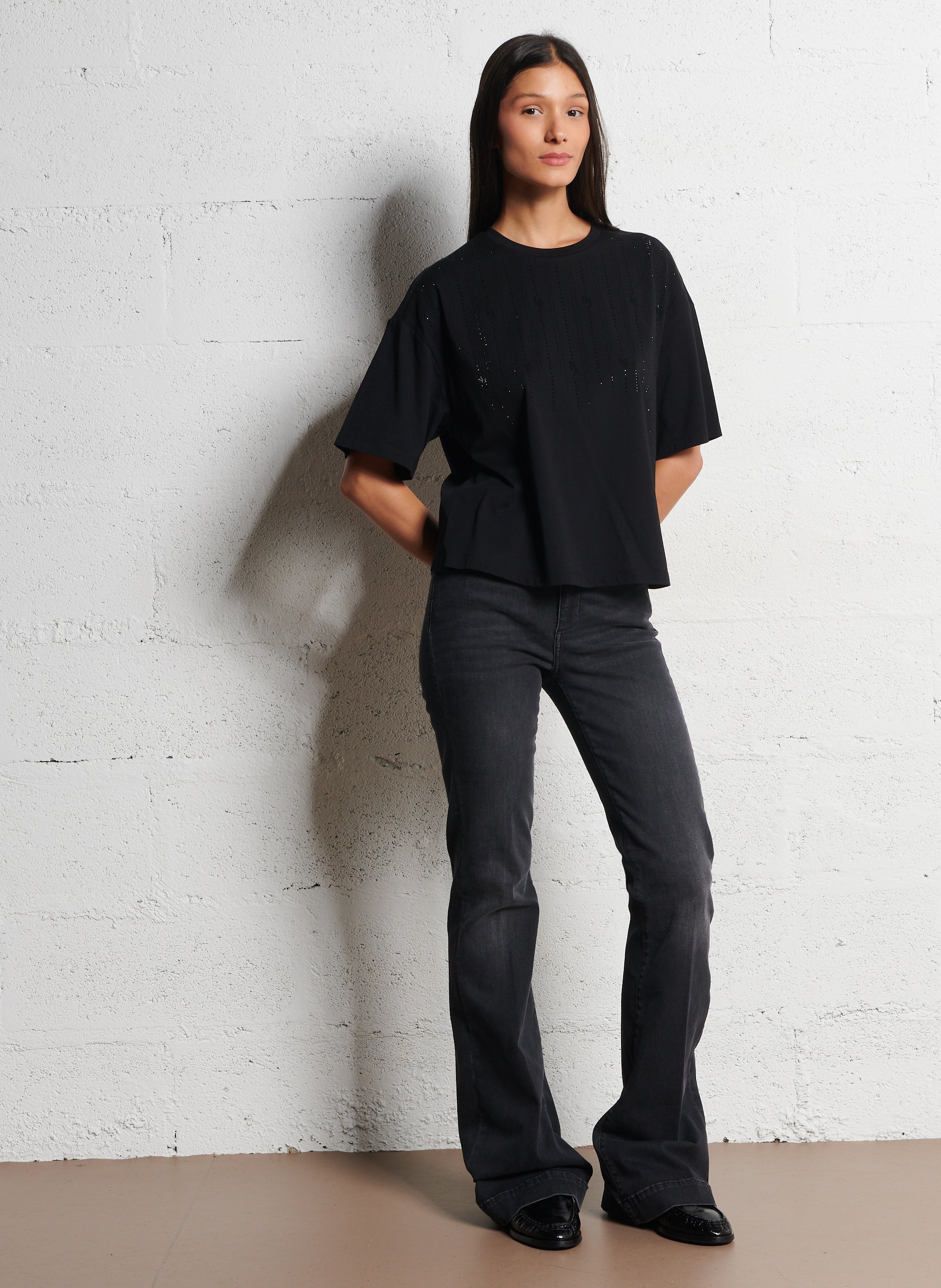 Camiliday round-neck sleeveless cotton top LIU JO Black