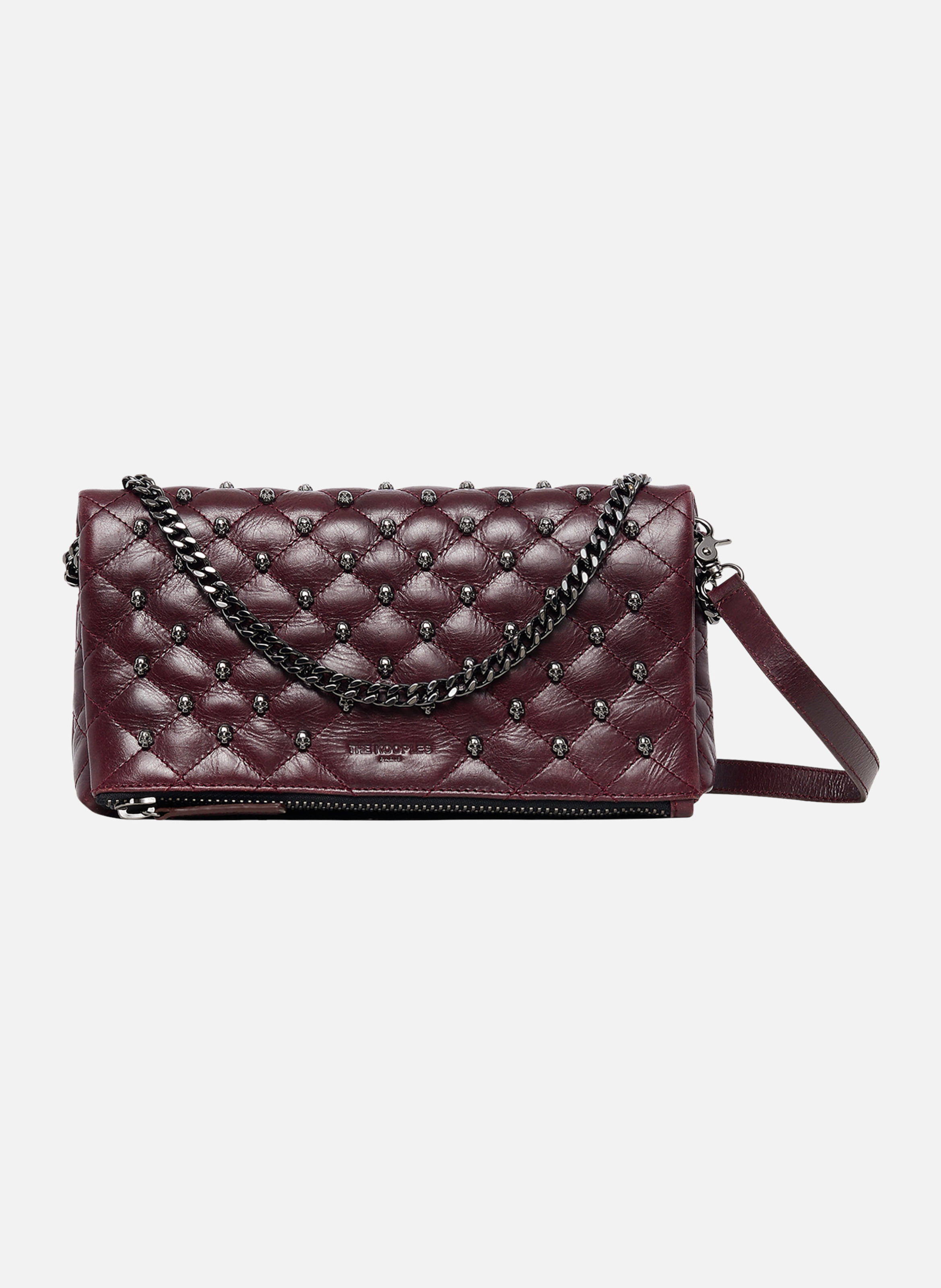 Small leather heritage clutch THE KOOPLES Red