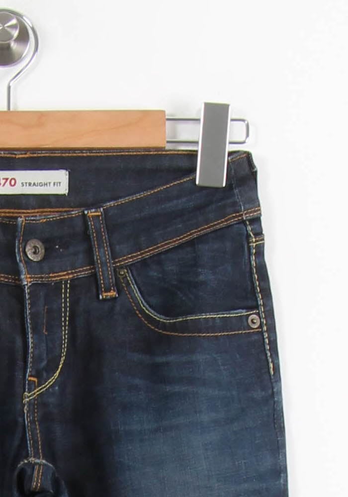 Cropped slim jeans with studs LEVI'S - Seconde main Blue