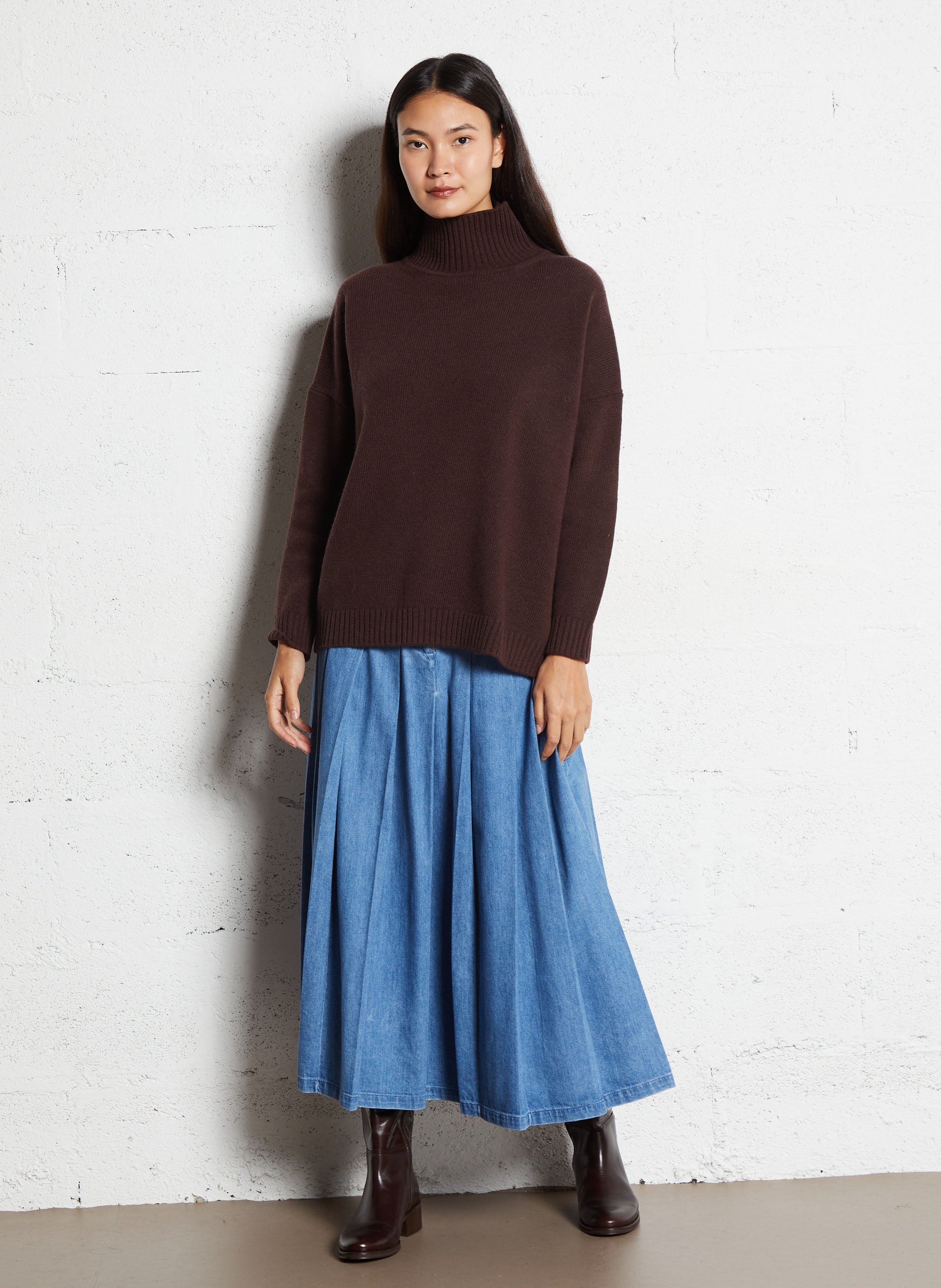 Roll-neck wool sweater MAX MARA WEEK END Brown