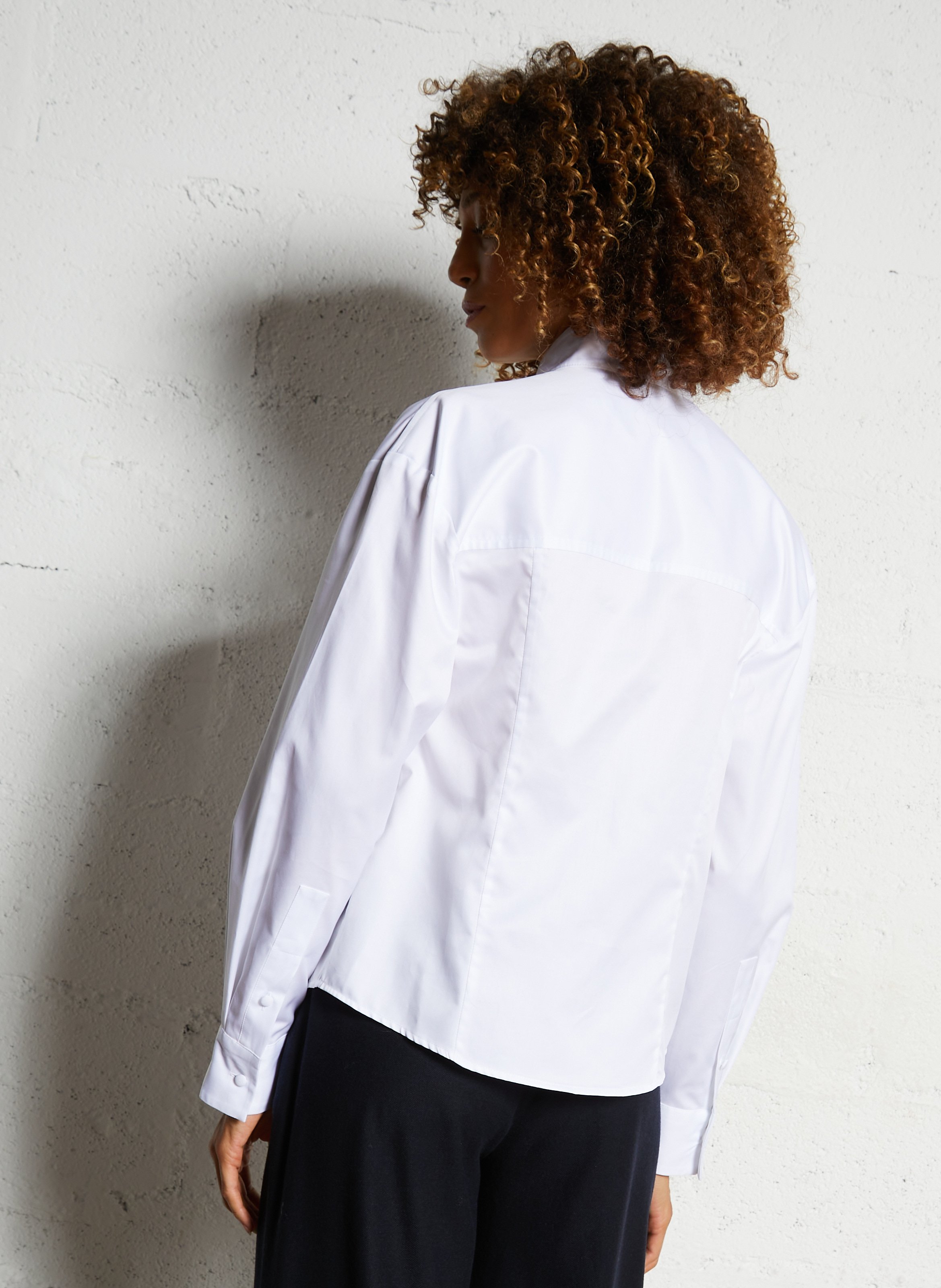 Chemise droite en coton MARGAUX LONNBERG Blanc