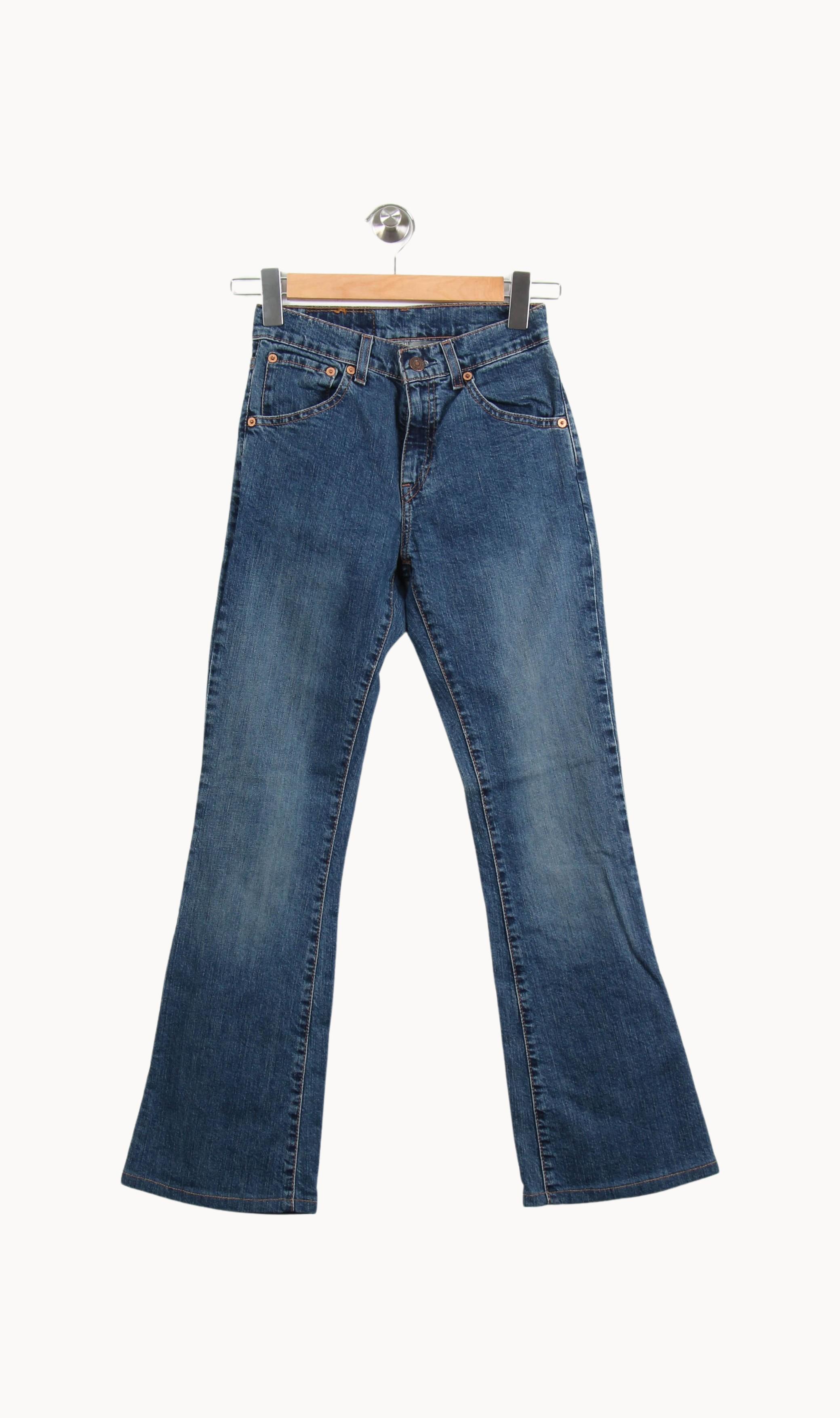 Cropped slim jeans with studs LEVI'S - Seconde main Blue
