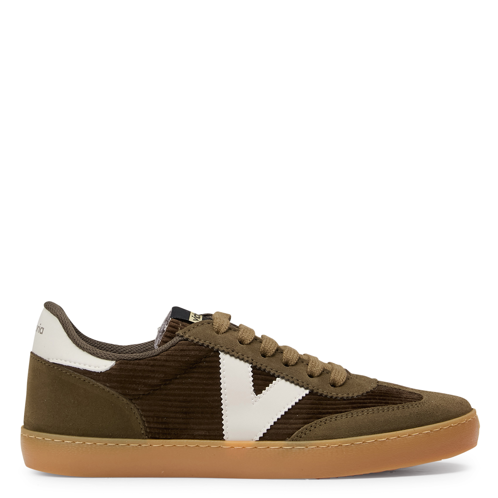 Suede leather low-top sneakers VICTORIA Khaki