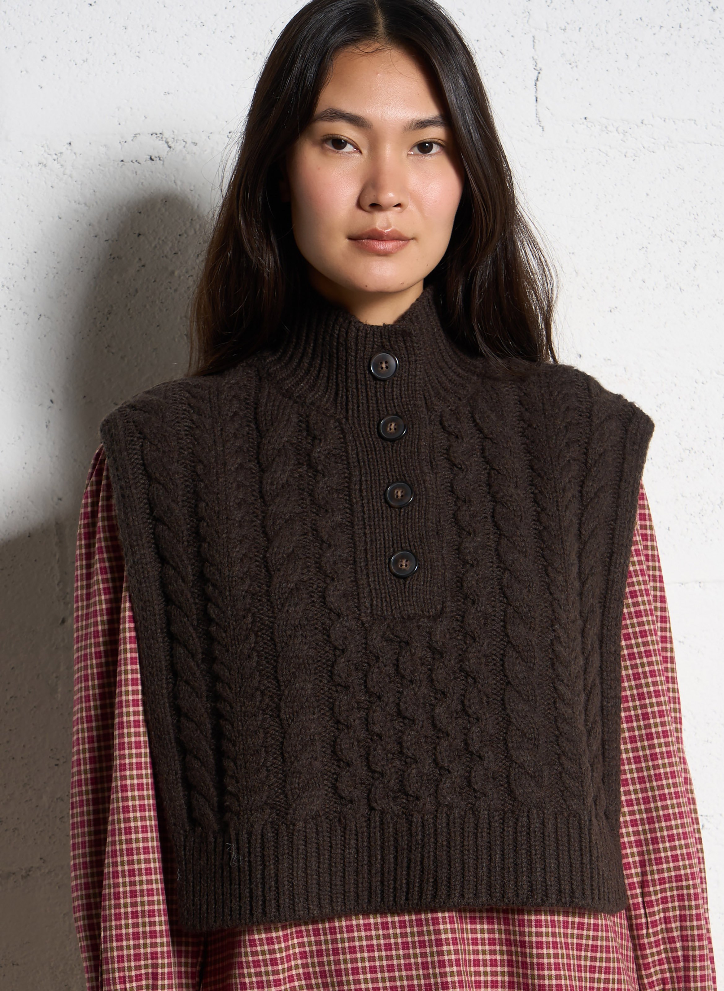 Wool-blend detachable collar MAISON 123