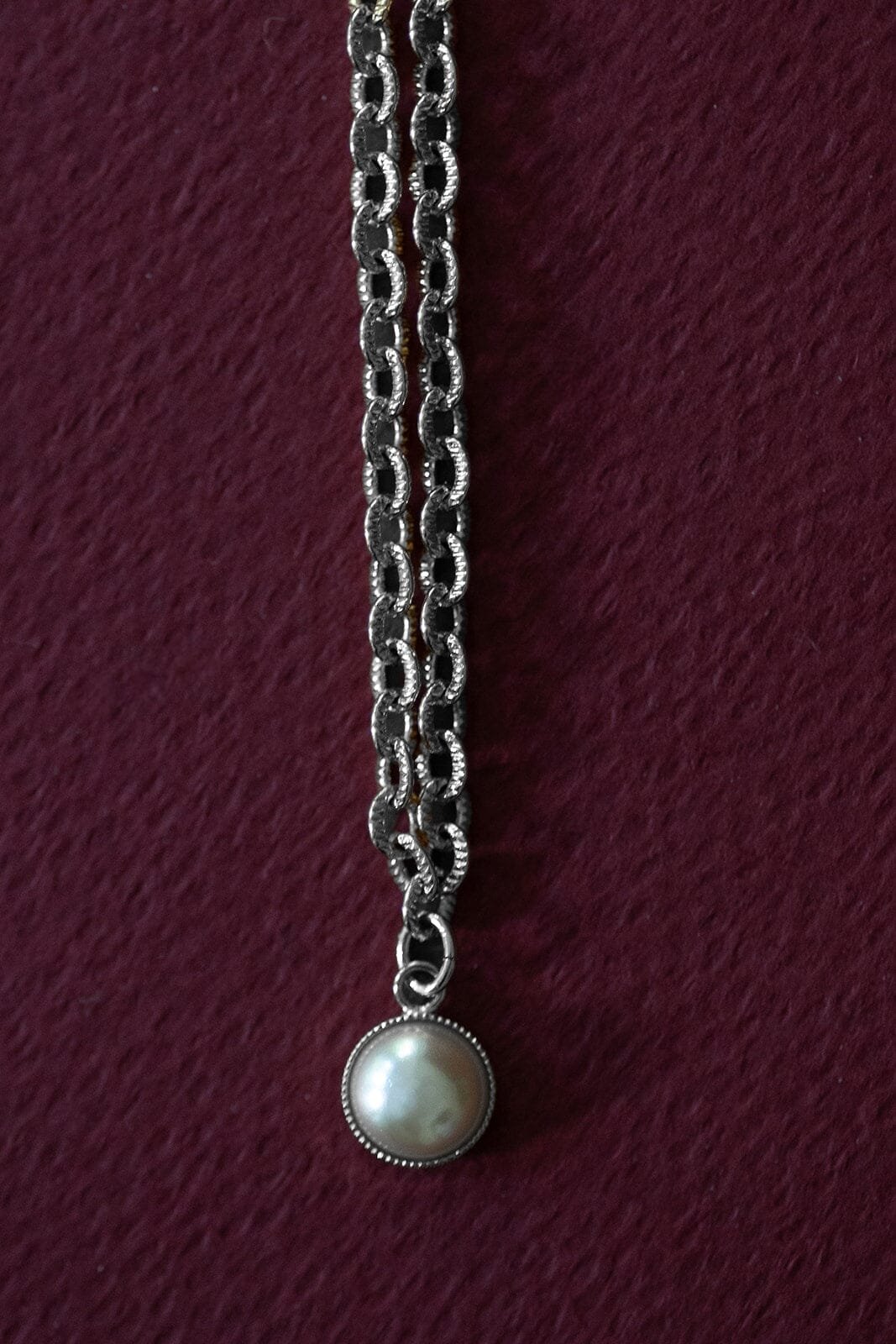Collier perle plaqué argent MONSIEUR SIMONE Argent