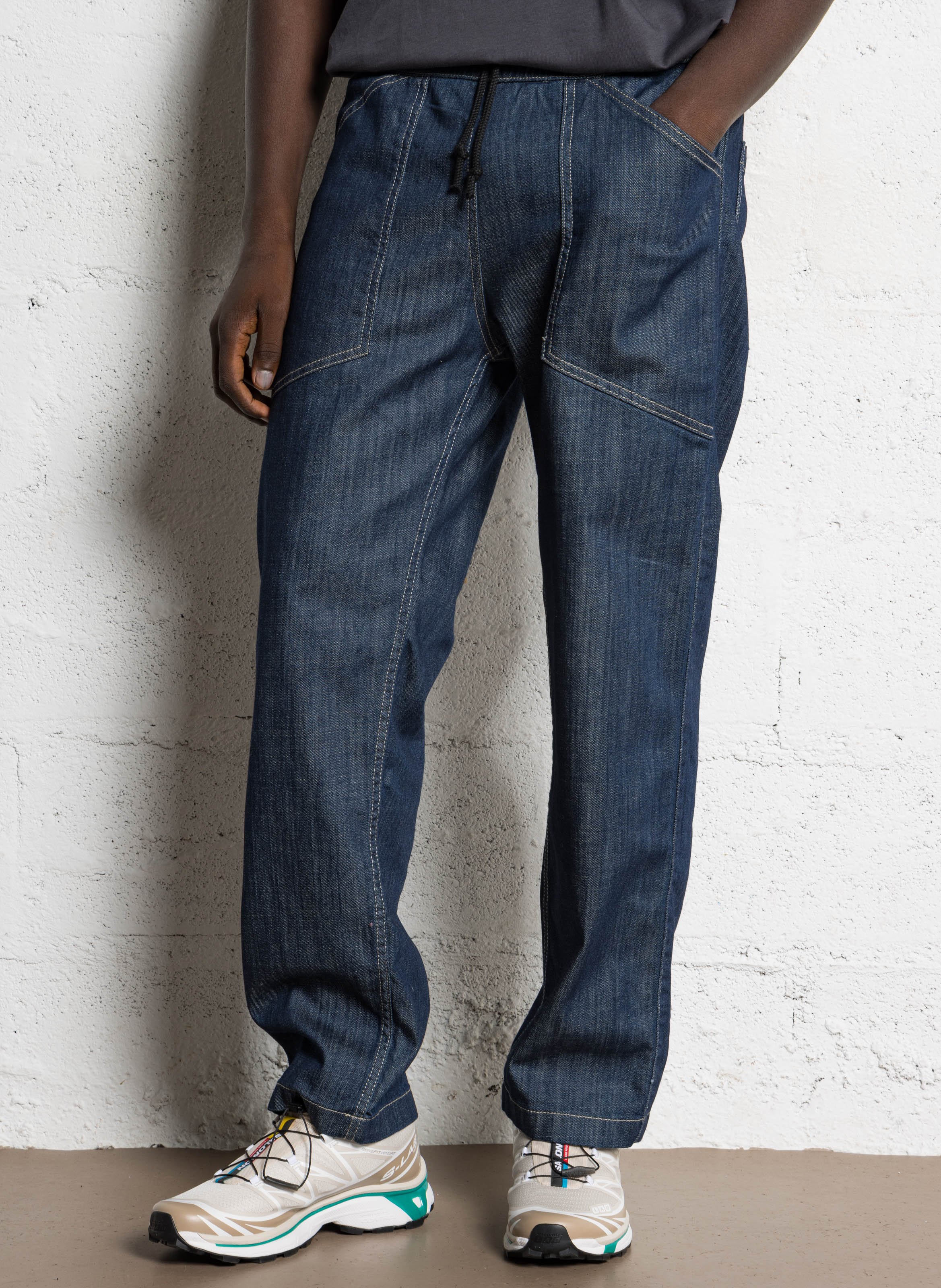 Cotton-blend straight jeans LE TEMPS DES CERISES Blue
