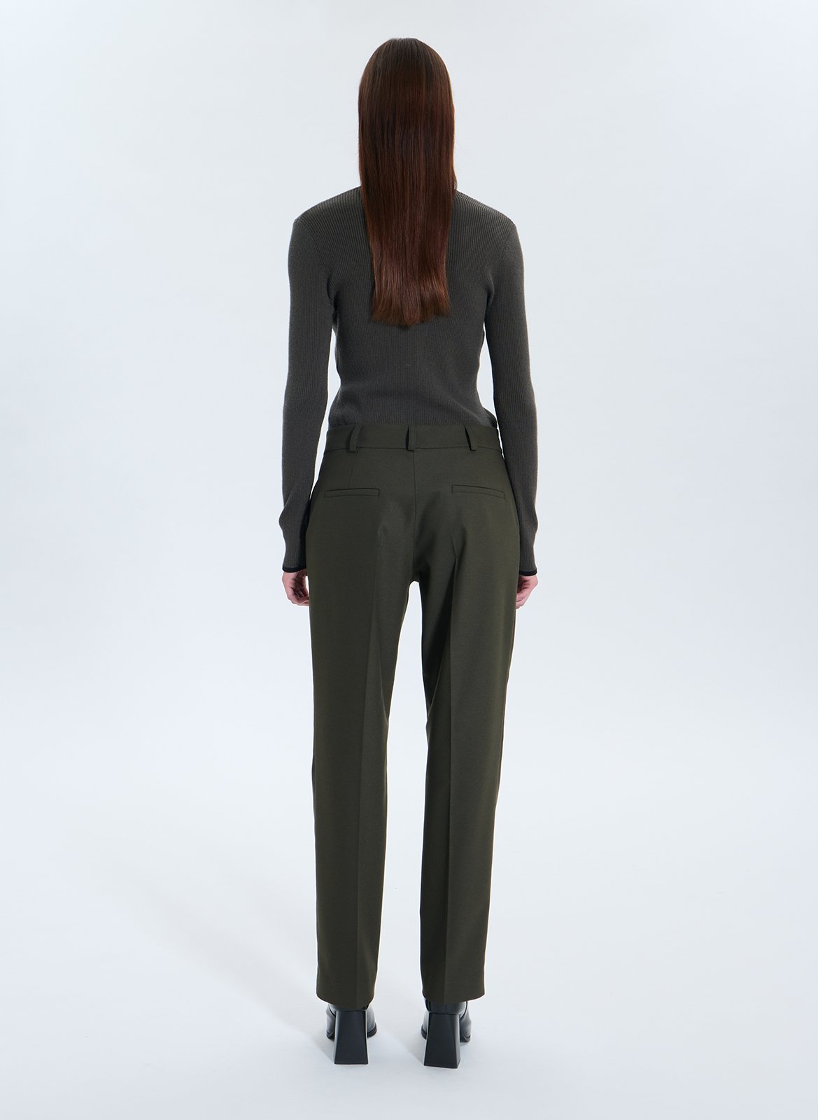 Gerade geschnittene Anzughose uni ZAPA Khaki