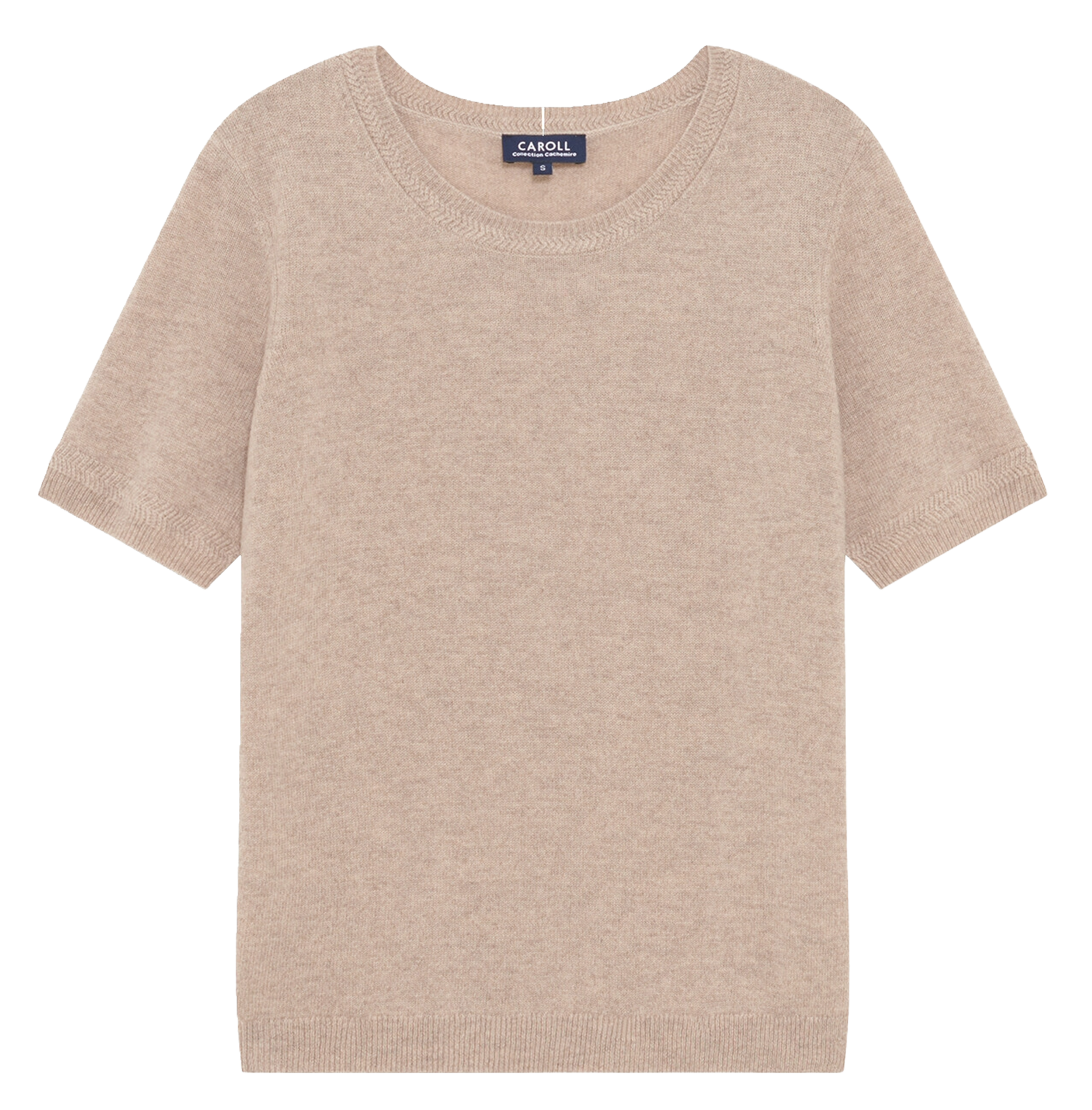 Belted cashmere sweater CAROLL Brown