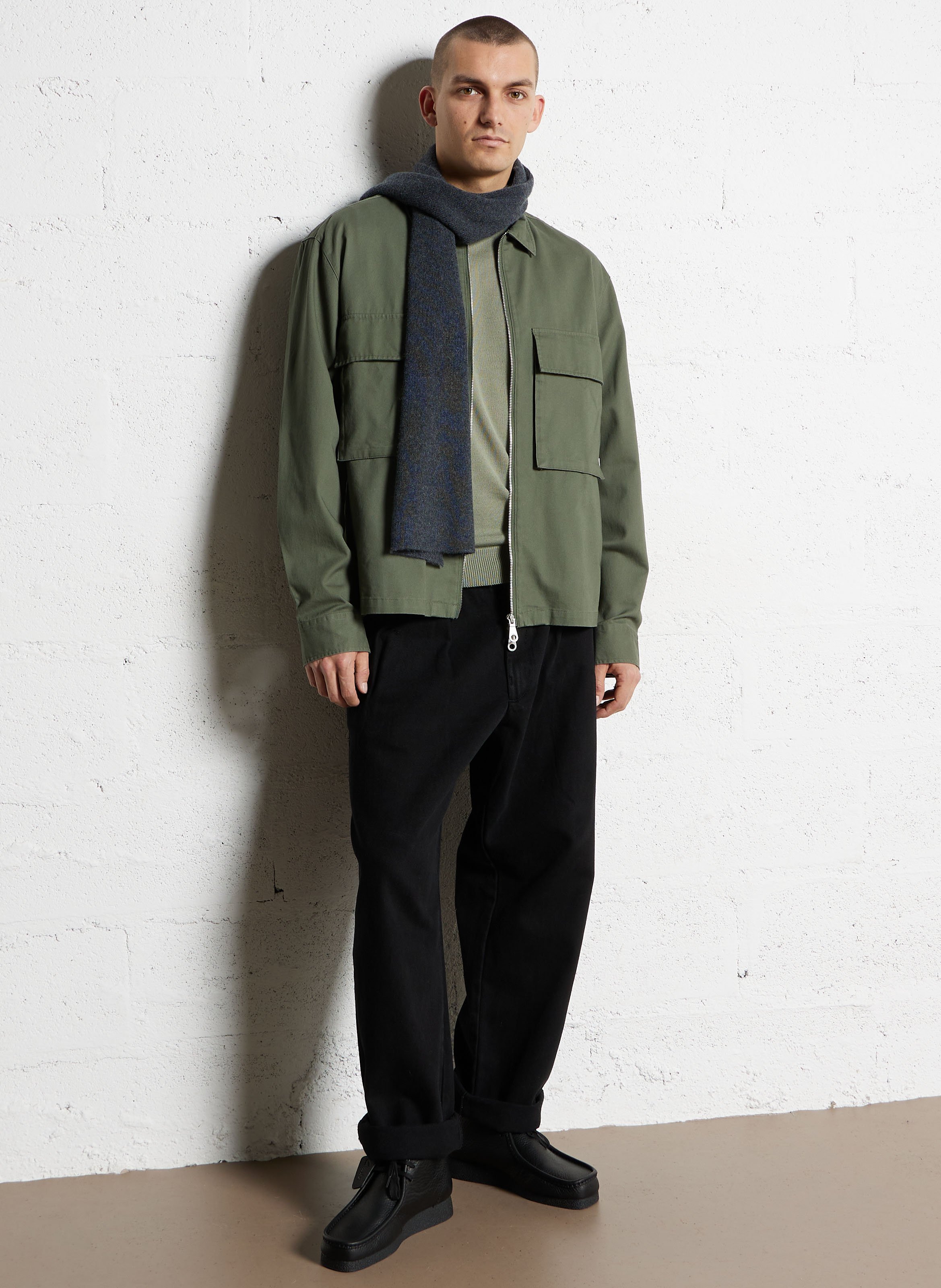 Veste col classique en coton bio FARAH Vert