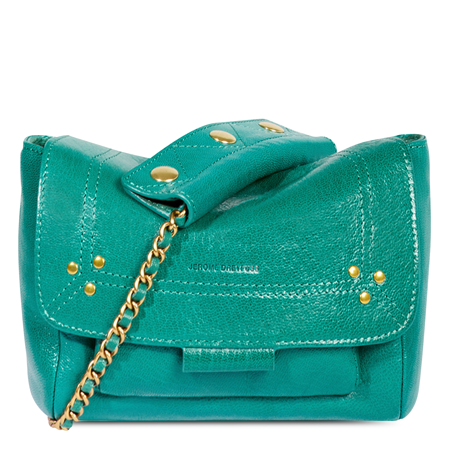 Leather mini shoulder bag Blue