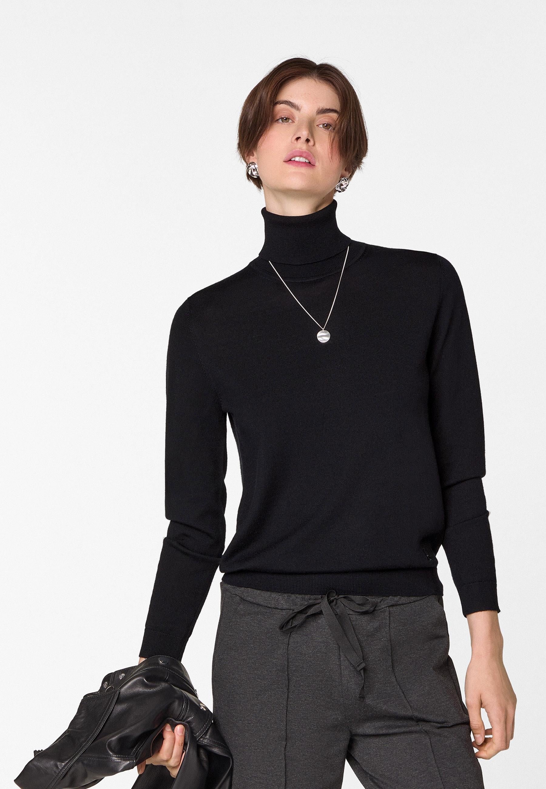 Merino wool roll-neck sweater RODIER Black