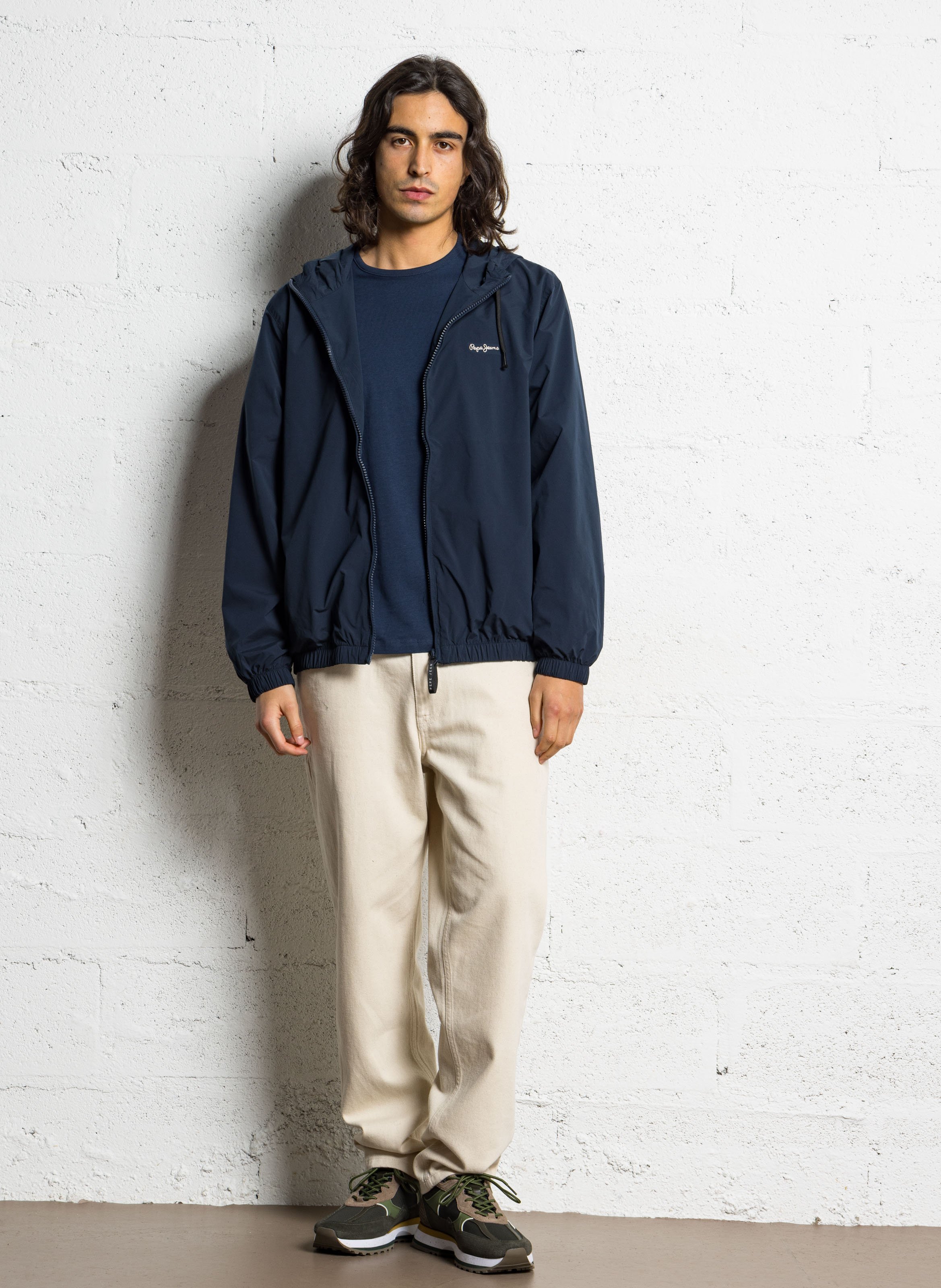 Hooded jacket PEPE JEANS Blue