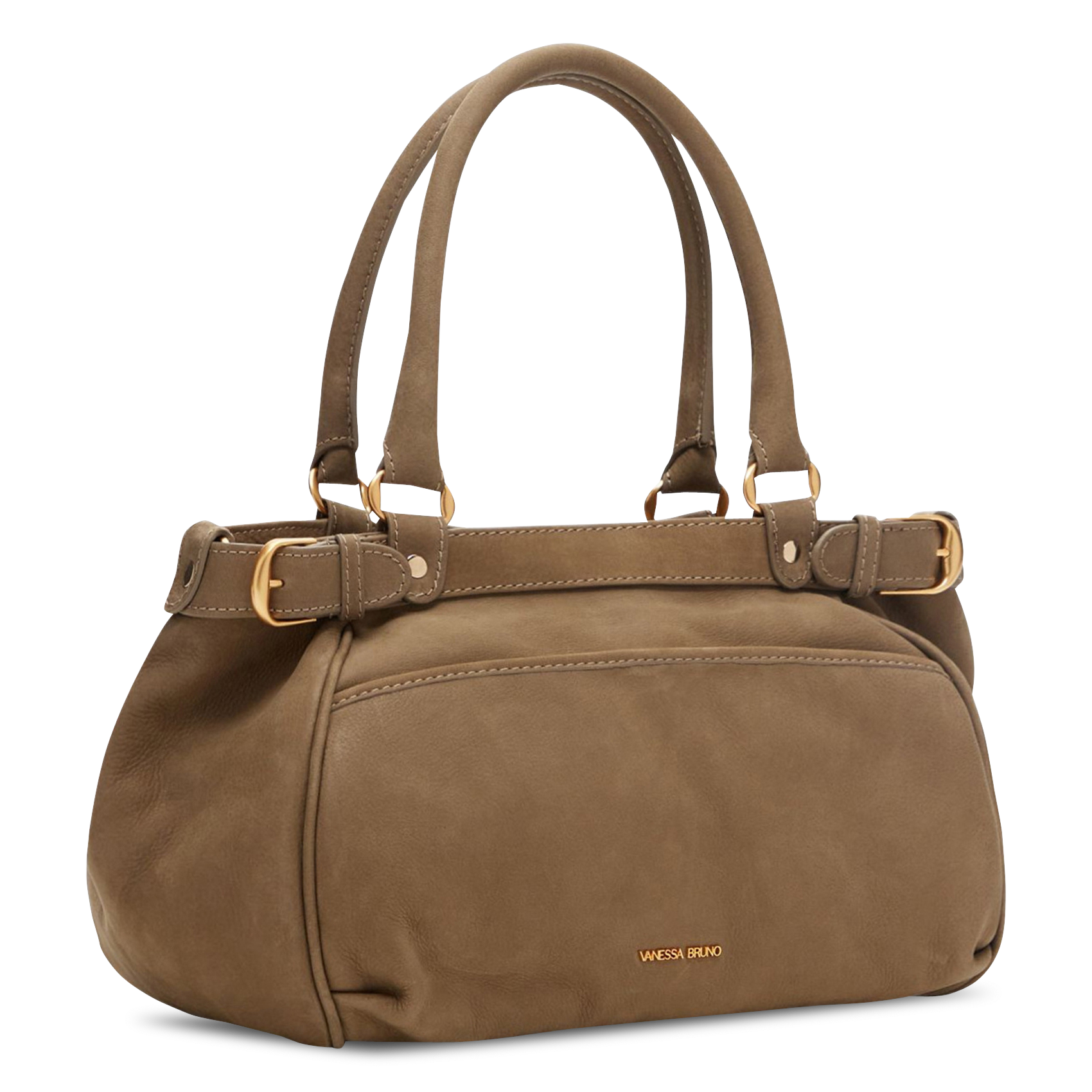 Leather handbag VANESSA BRUNO Grey