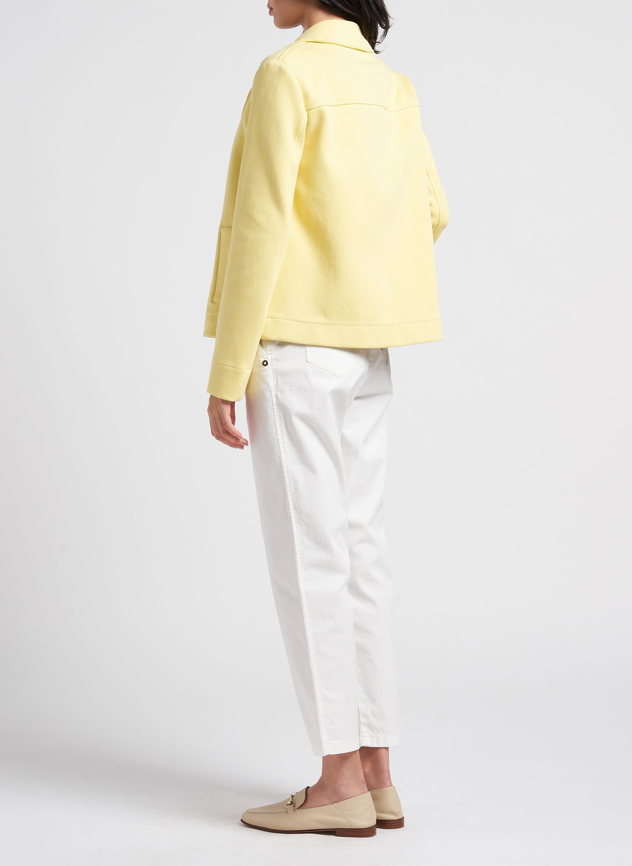 Jasje met reverskraag | katoenblend PENNYBLACK Geel