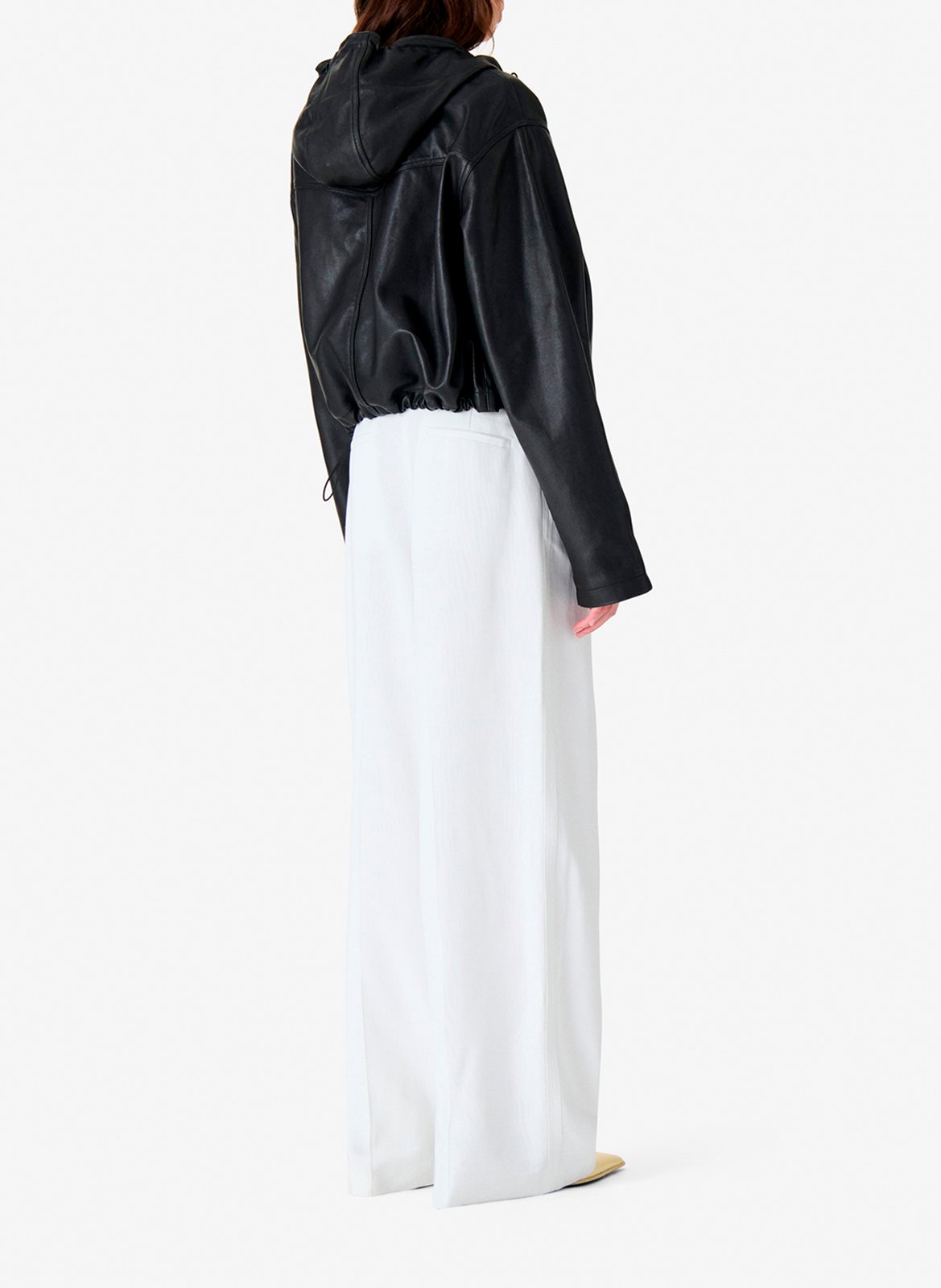 Pantalon large taille haute IRO Blanc