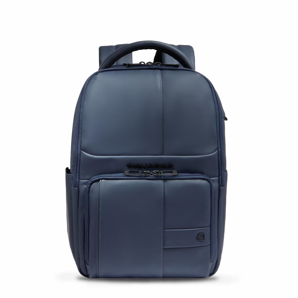 Water-repellent travel backpack for laptop, compatible with Ryanair PIQUADRO Blue
