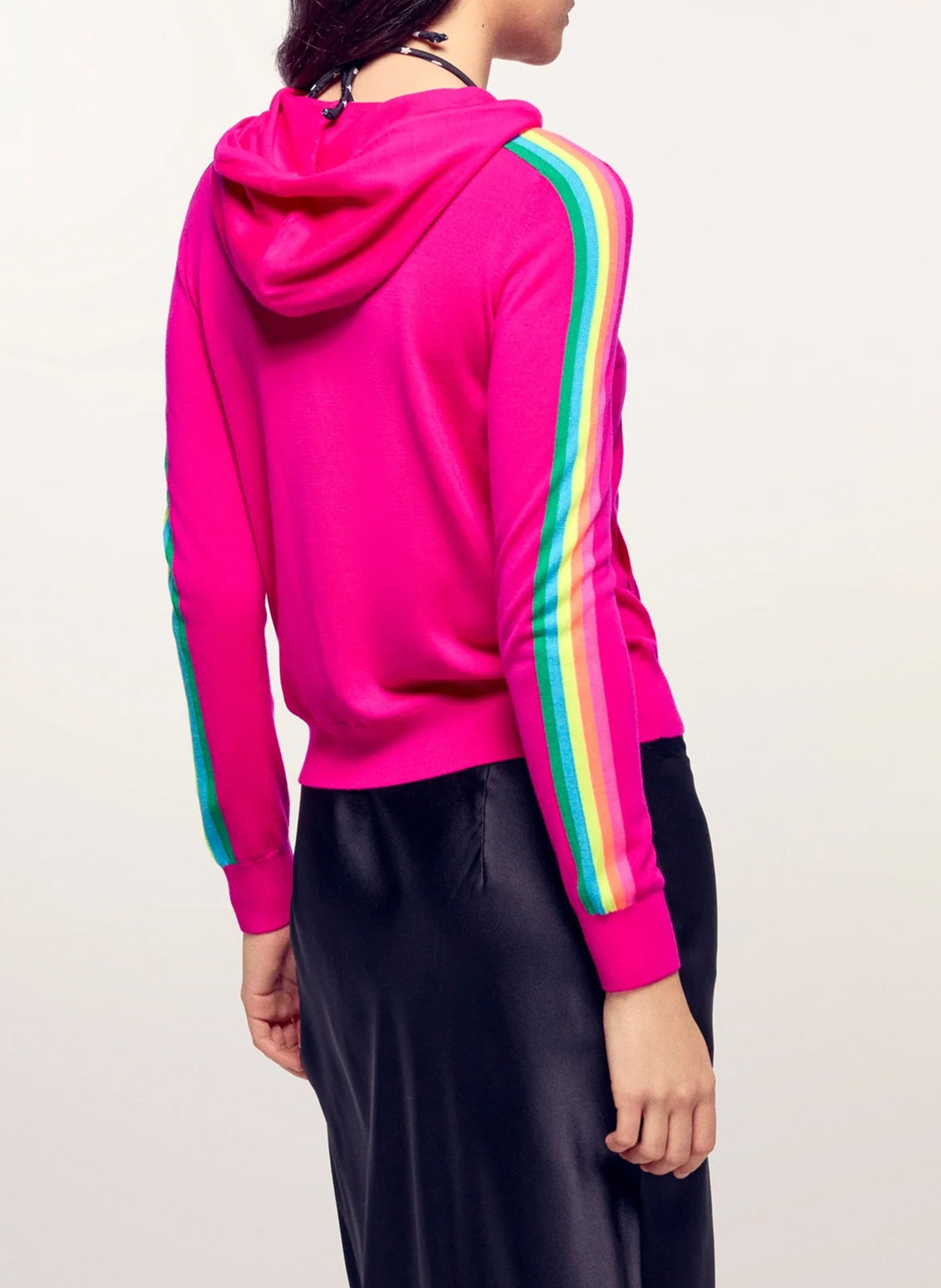 Hooded zip-up cardigan FROM FUTURE Red