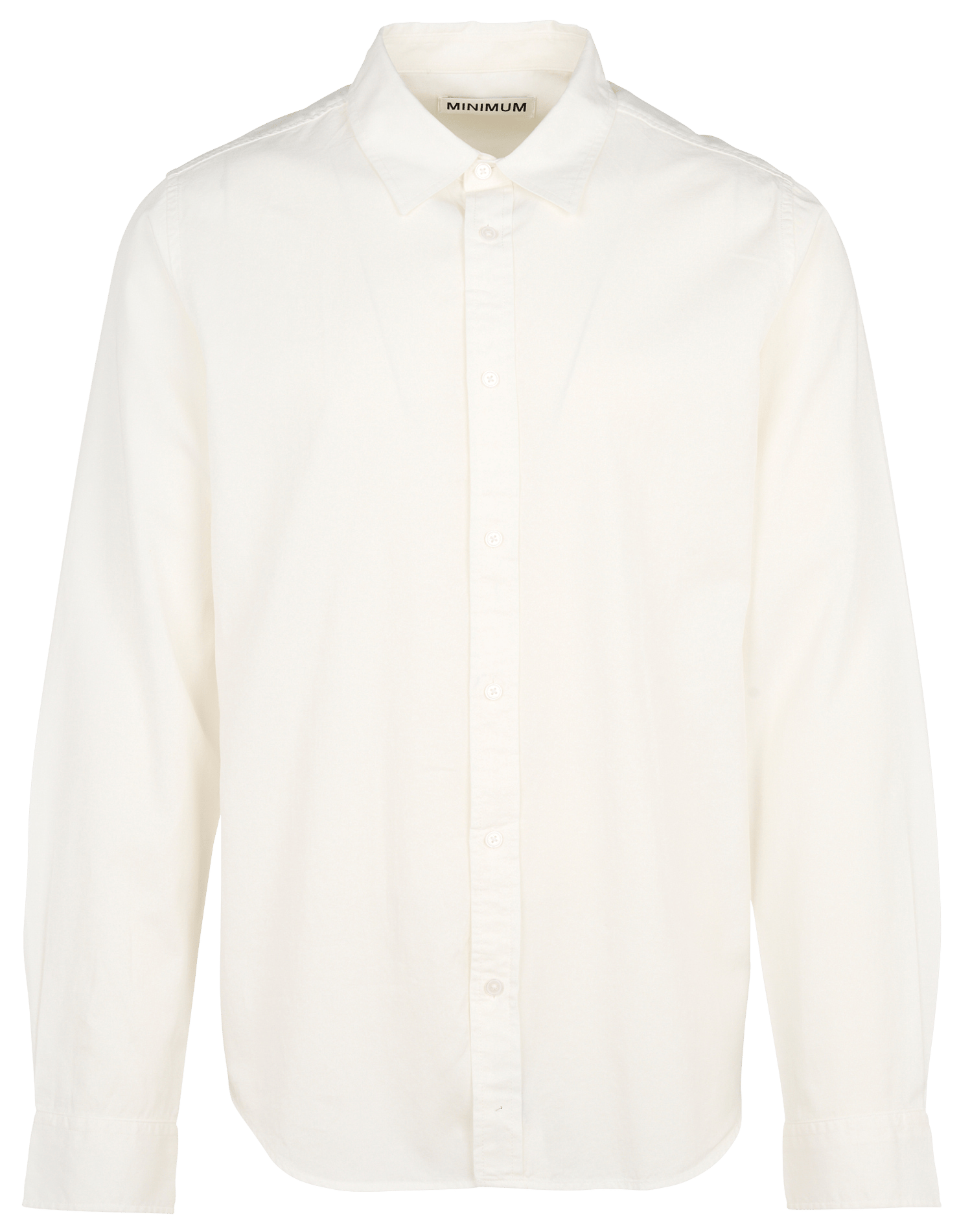 Chemise droite col classique en coton mélangé MINIMUM Blanc