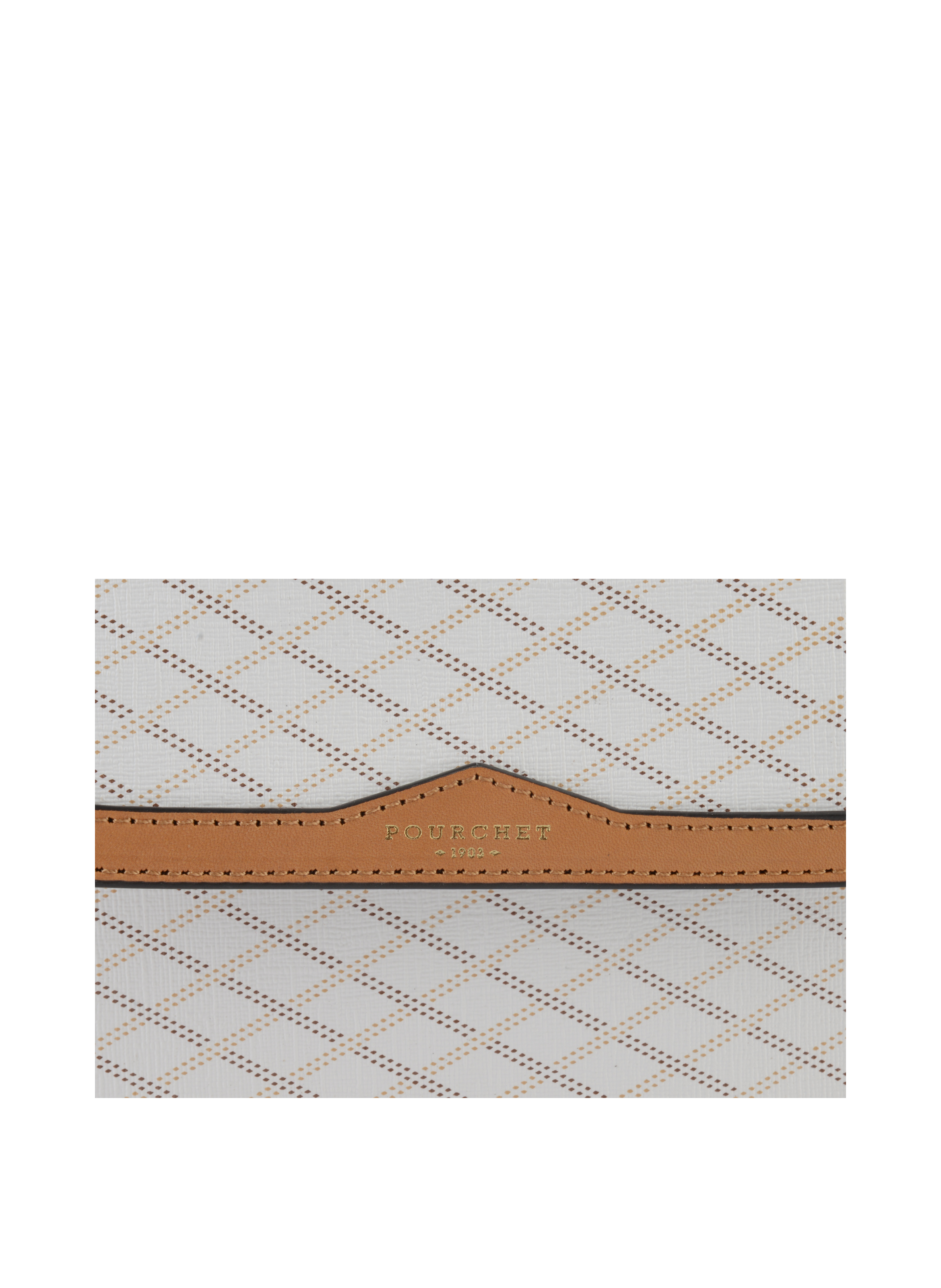 Coated canvas shoulder bag POURCHET White