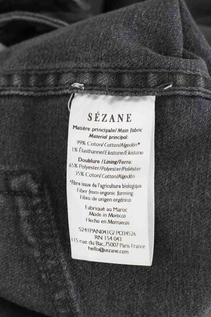 Straight cotton-blend pants SEZANE - Seconde main Grey