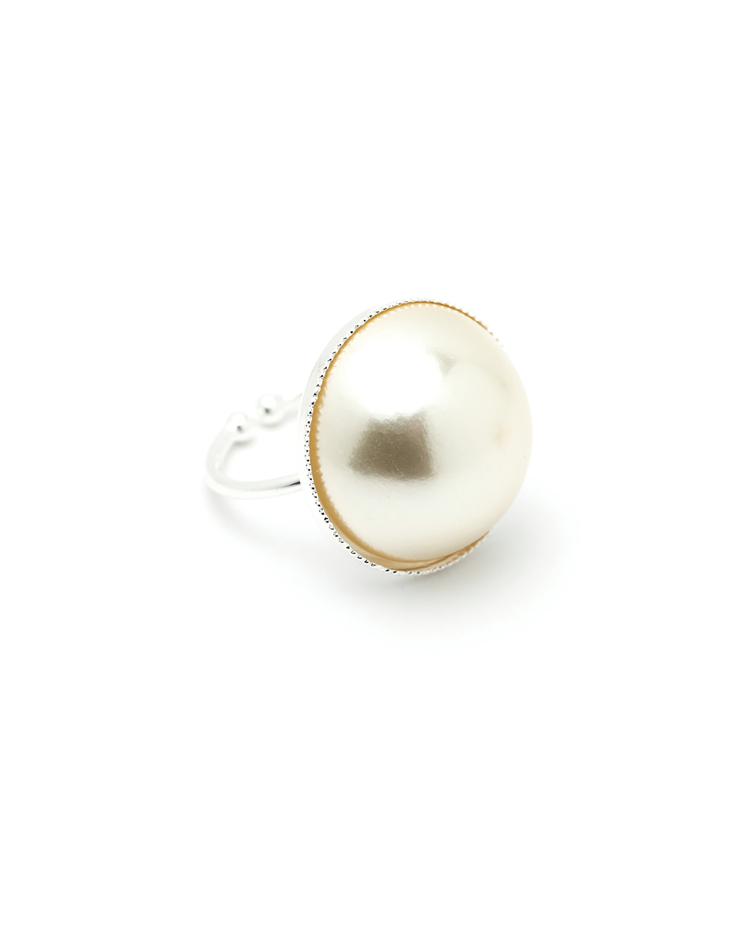 Maxi gold-plated pearl ring MONSIEUR SIMONE Silver