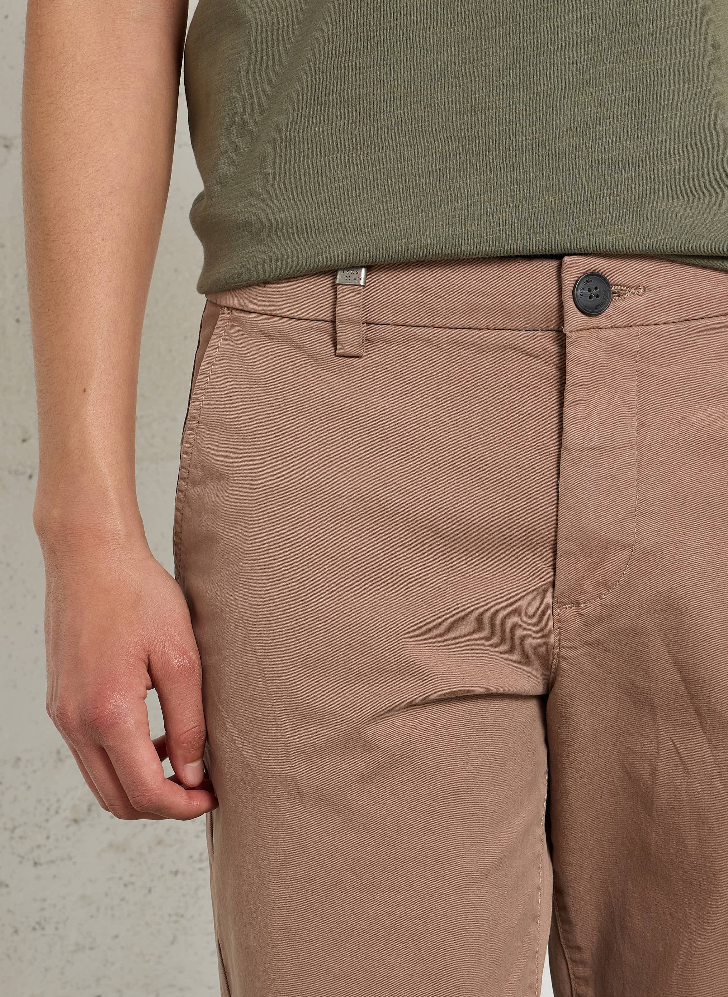 Cotton-blend chino pants IKKS Brown