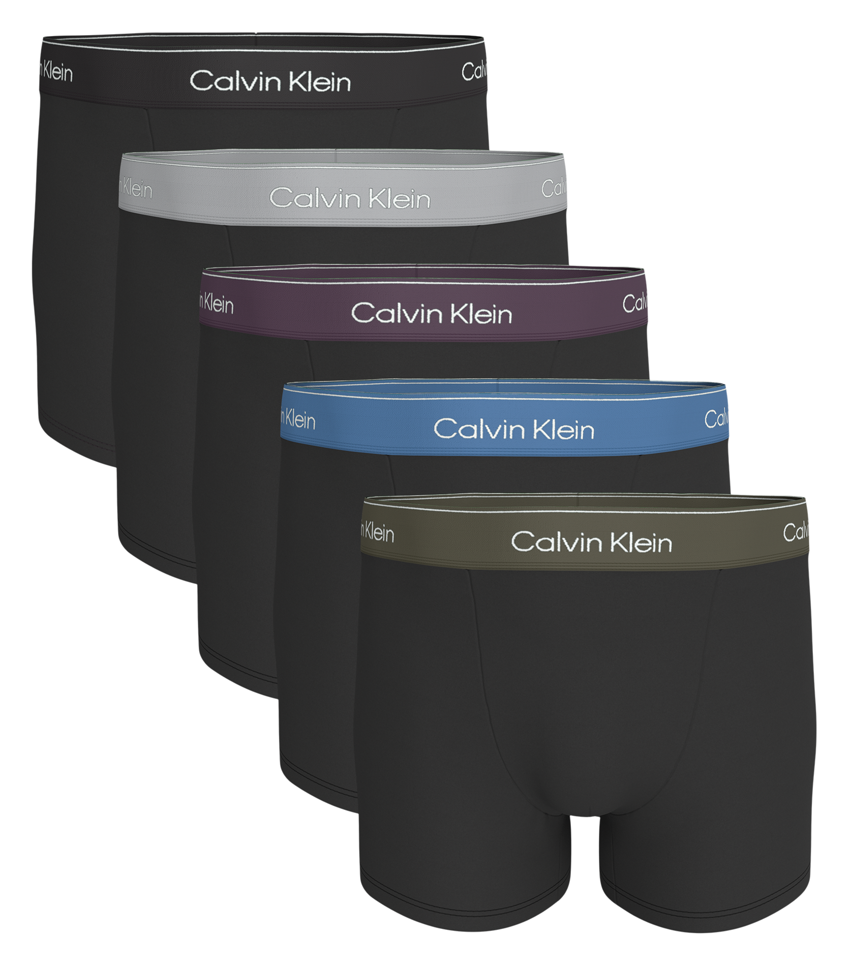 Set aus 5 einfarbigen Boxershorts  CALVIN KLEIN UNDERWEAR Violett