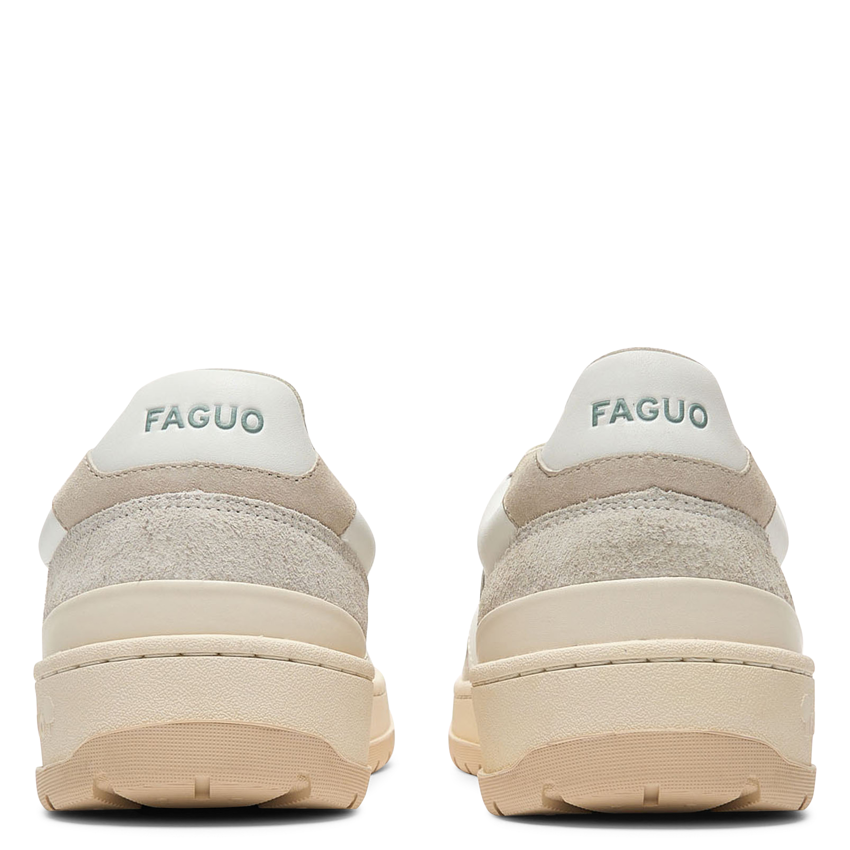 Sneaker stringate in pelle FAGUO Bianco