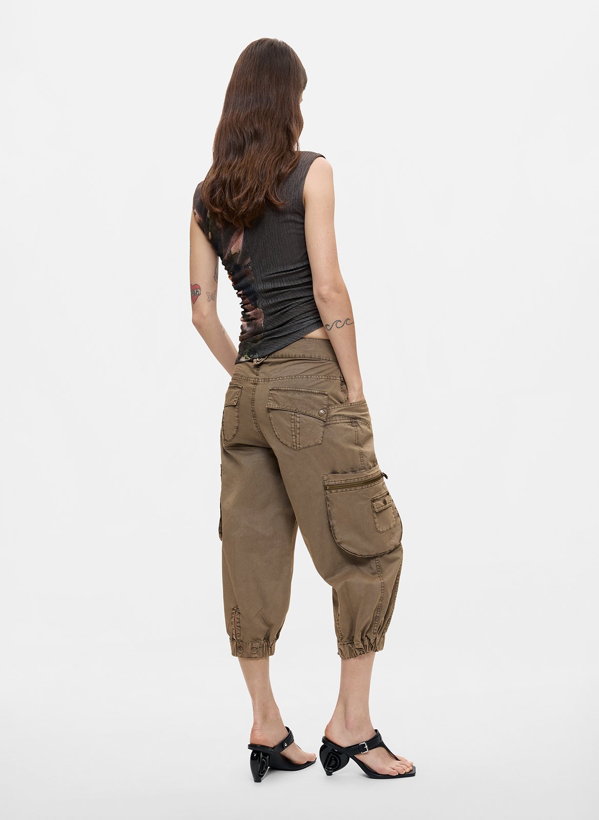 Jogger-Hose aus Baumwolle DESIGUAL Braun