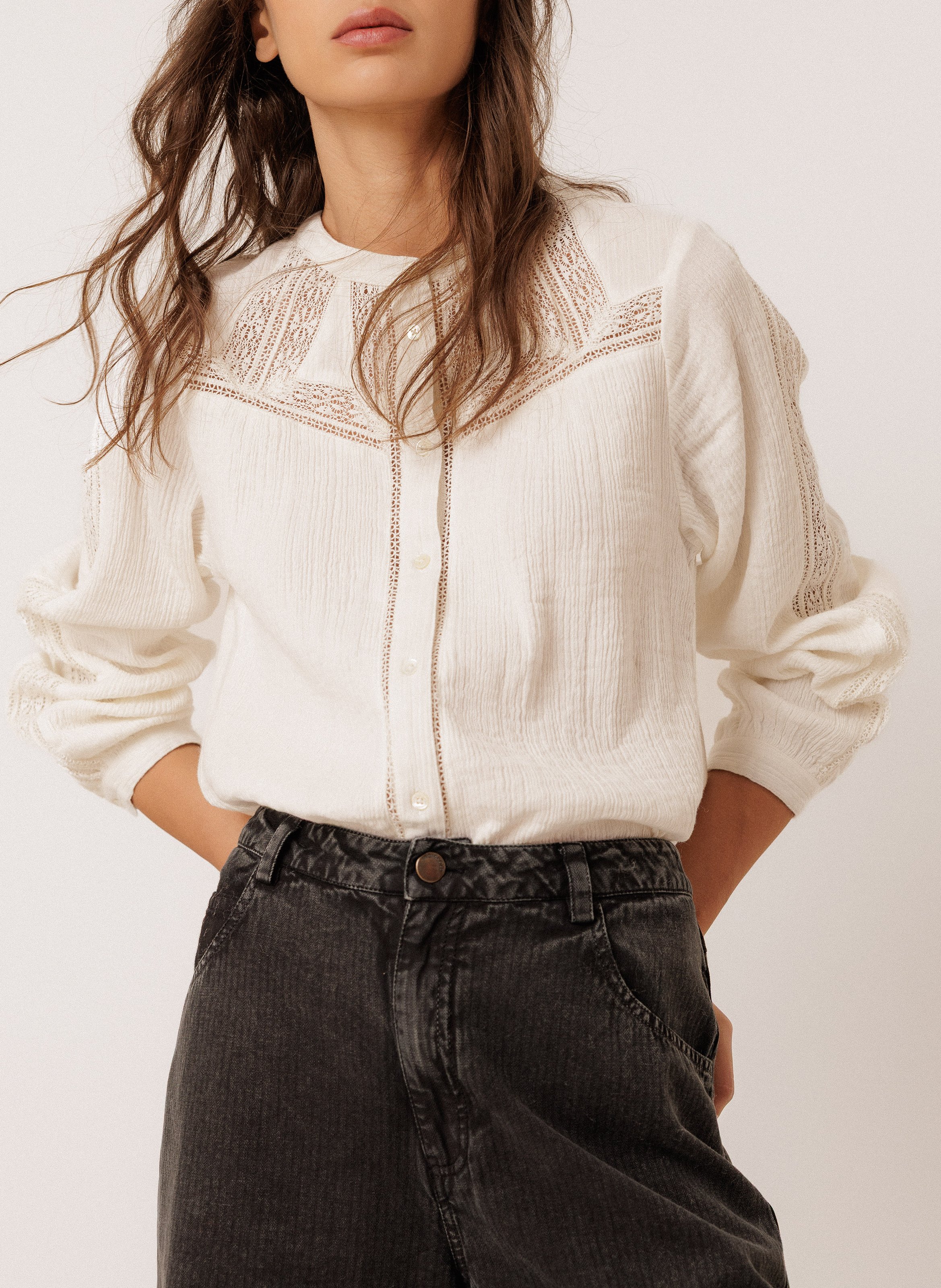 Straight cotton shirt INDI & COLD