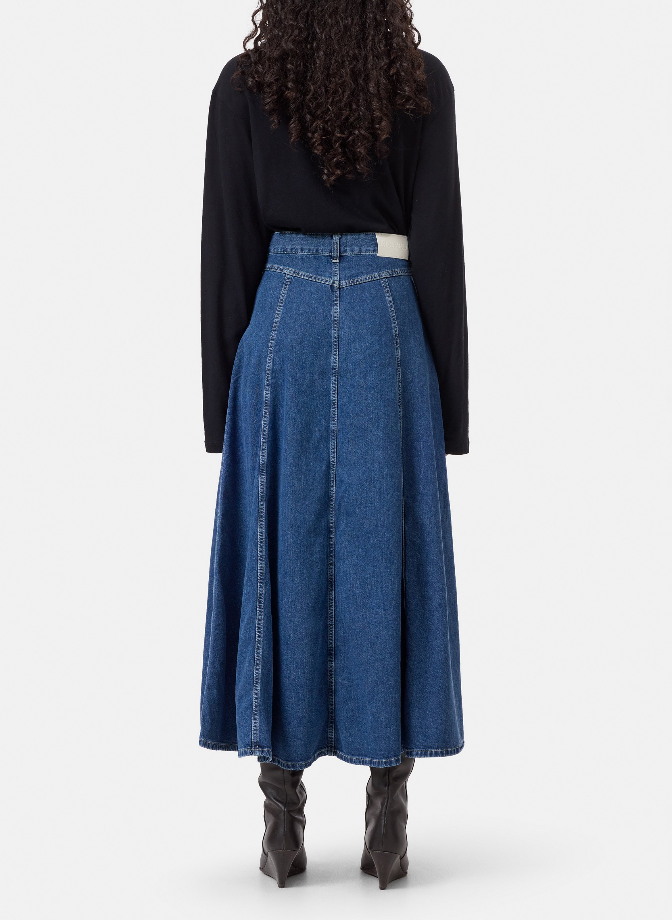 Organic cotton midi skirt CLOSED Blue