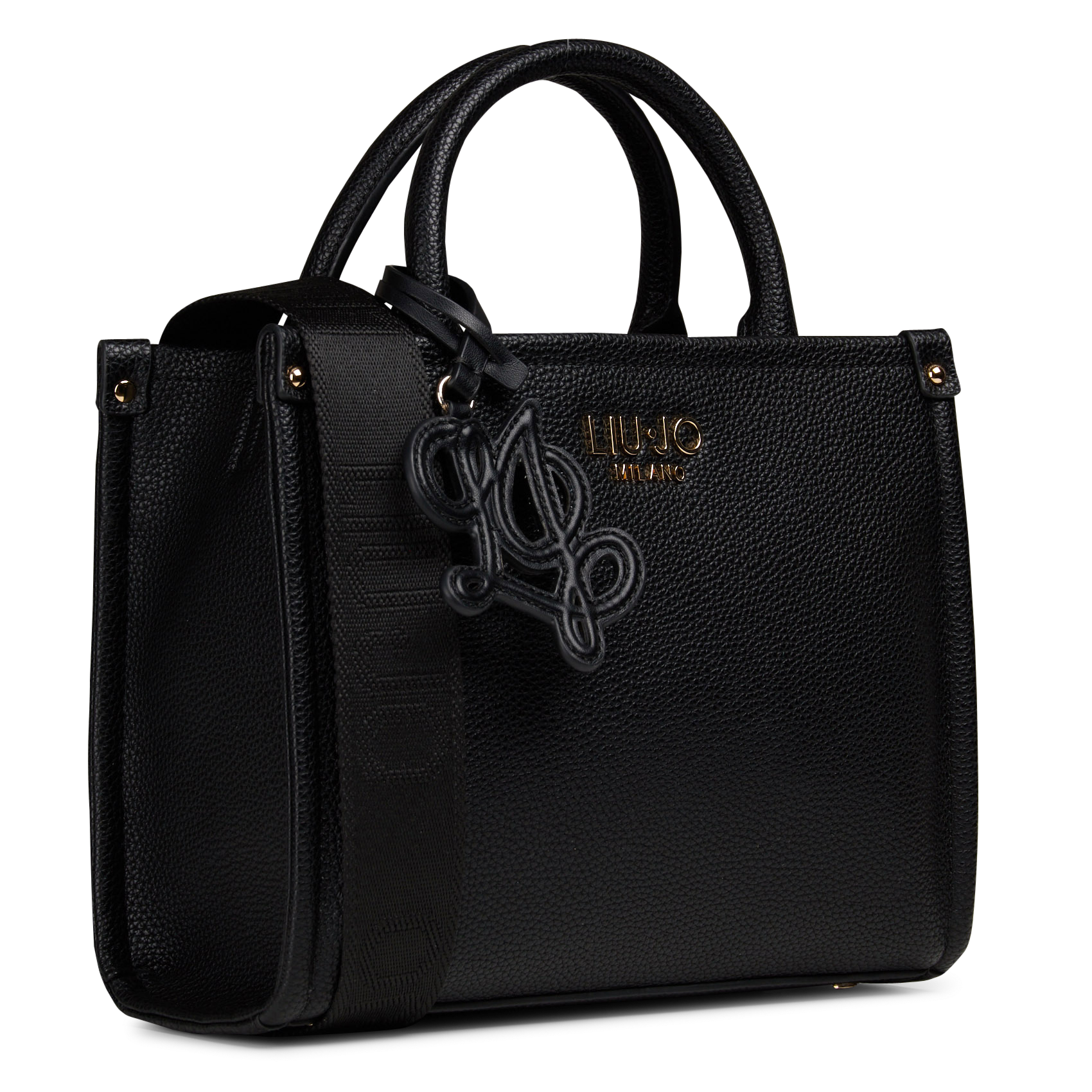 Plain grained shoulder bag LIU JO Black