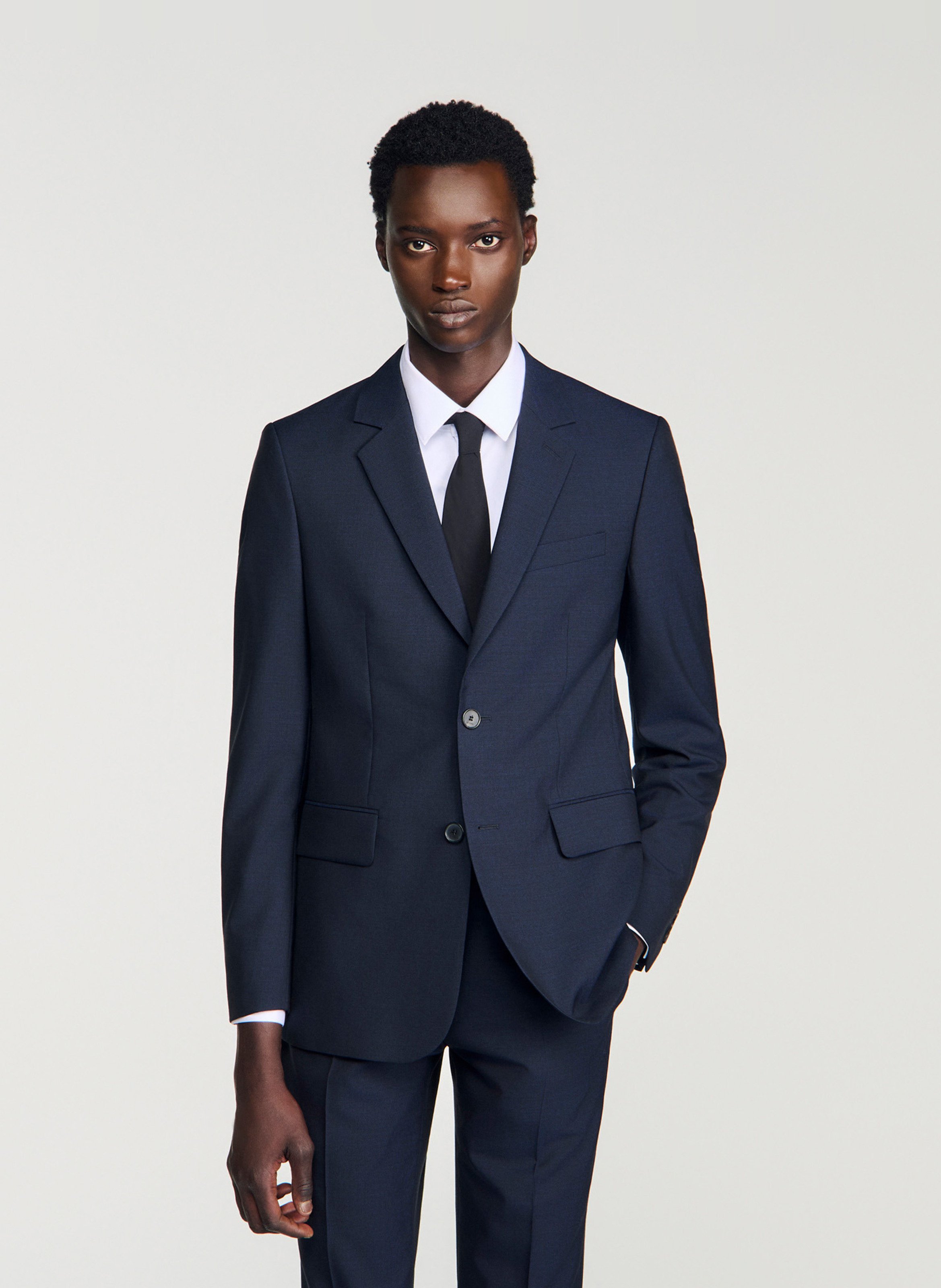 Colbert van wol SANDRO Blauw