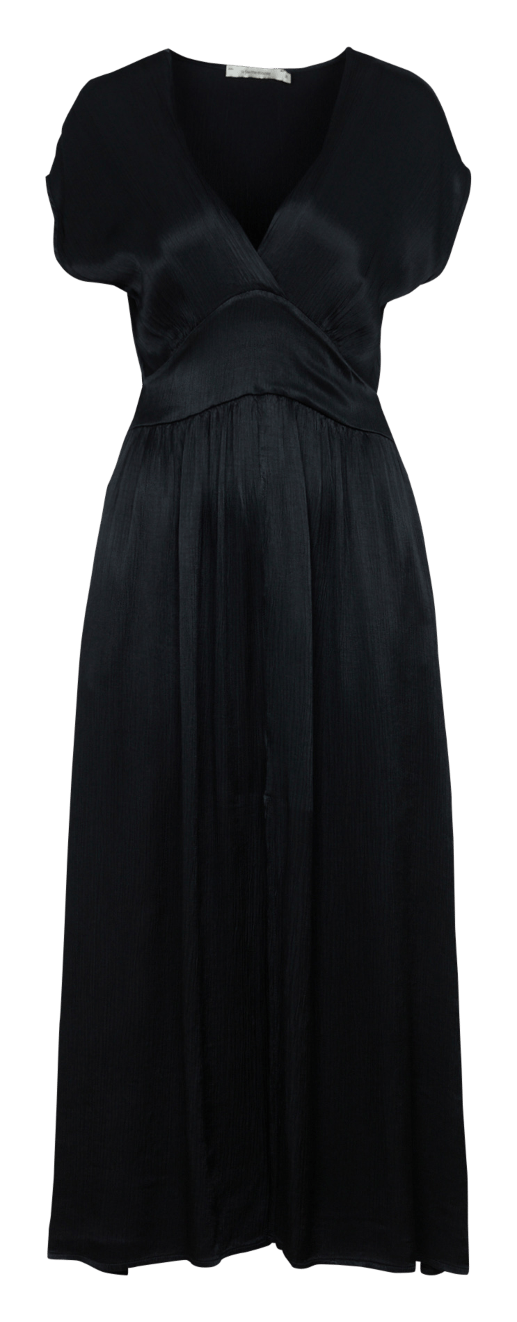Robe midi col v effet satiné LA FEE MARABOUTEE