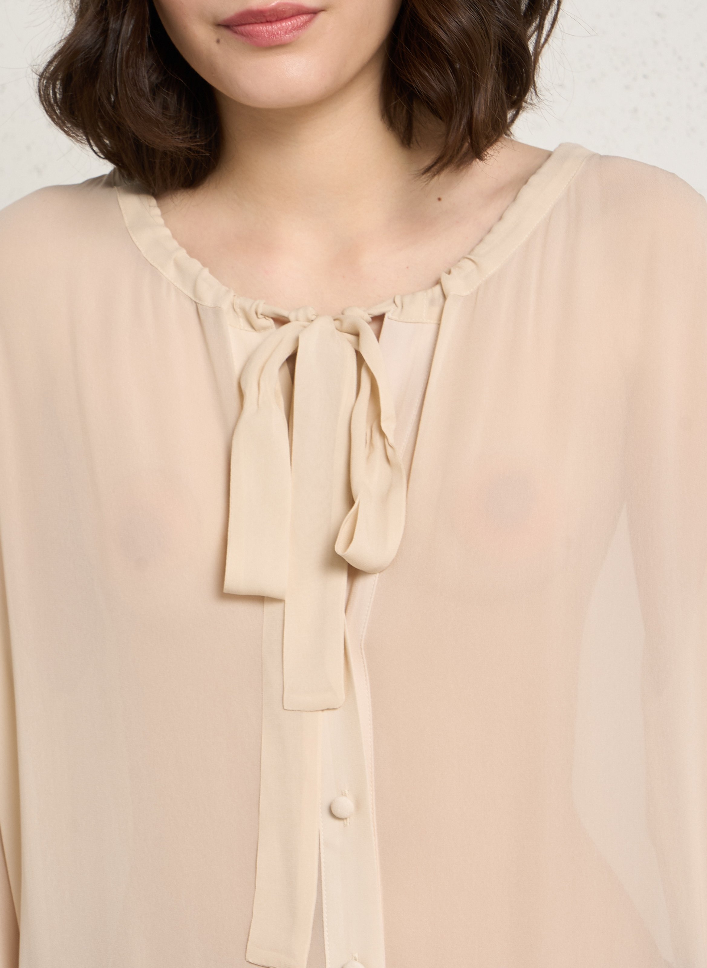 Lange, wijde jurk met kant LIU JO Beige