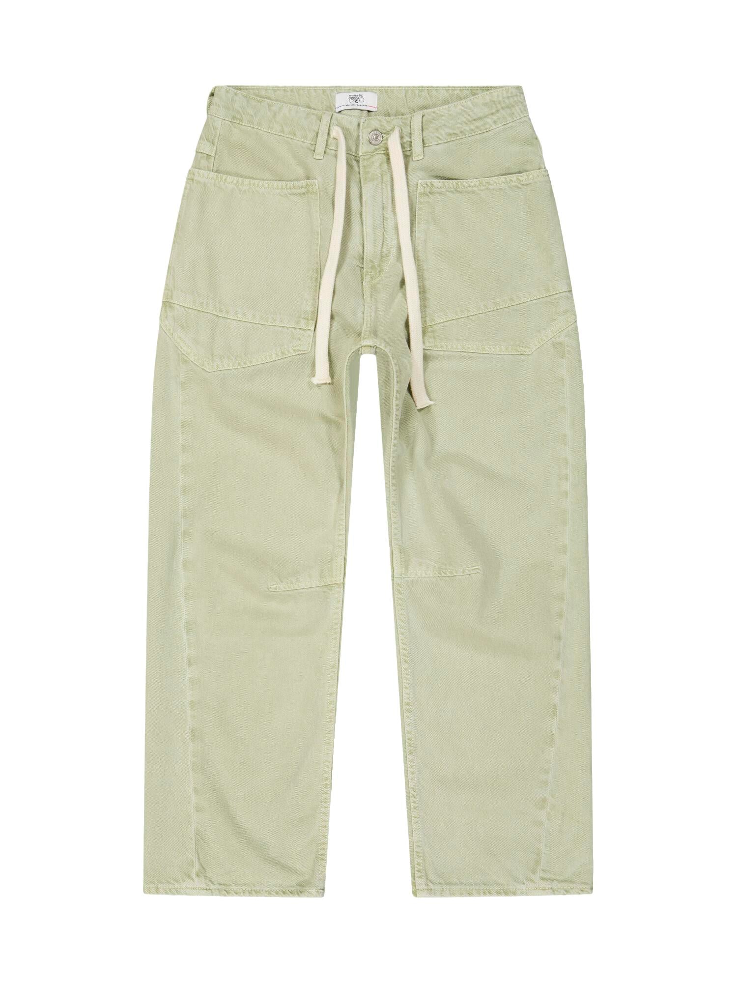 Loose-fit zip jeans LE TEMPS DES CERISES Green