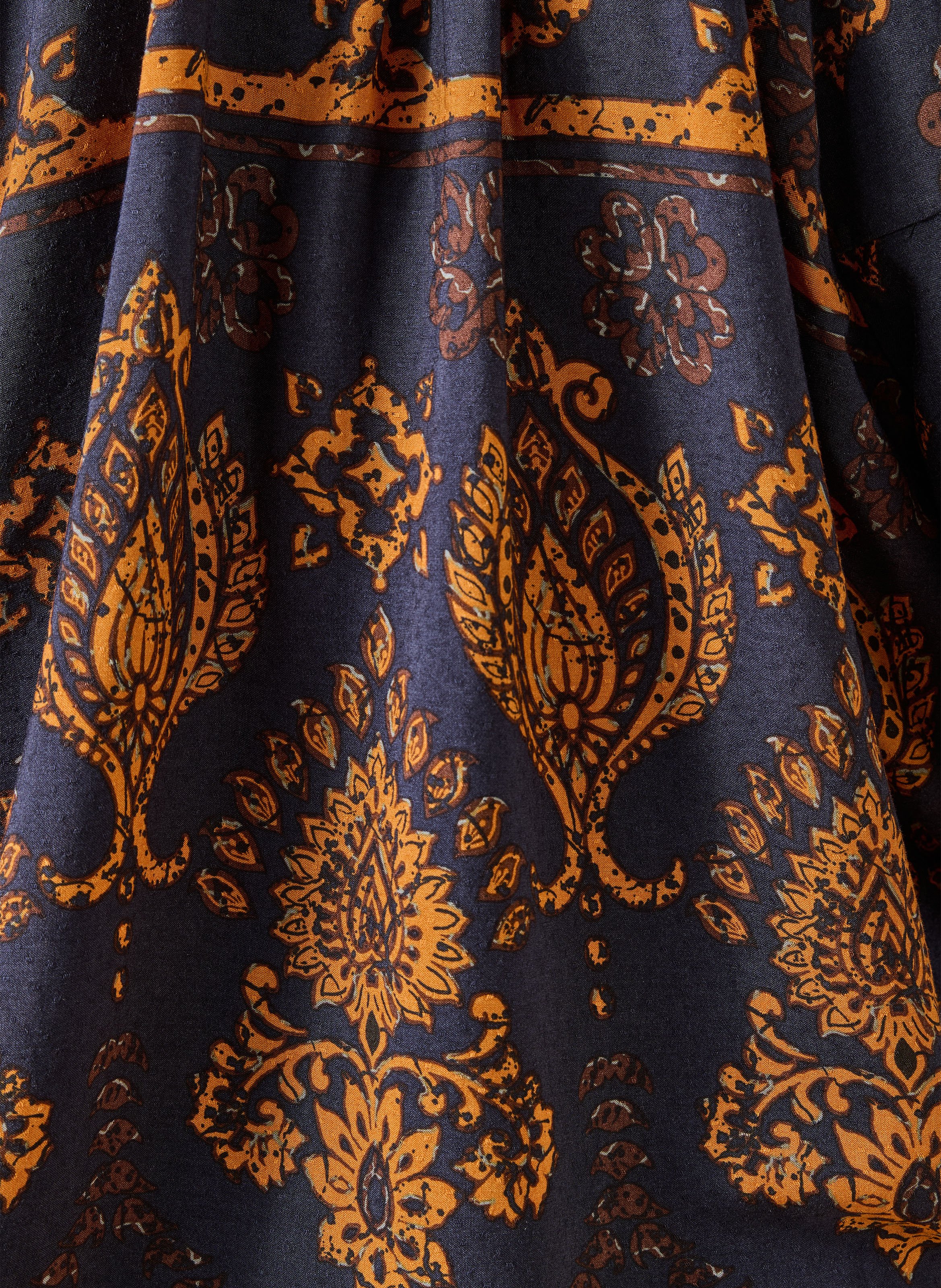Blouse col V imprimée LA FEE MARABOUTEE Bleu