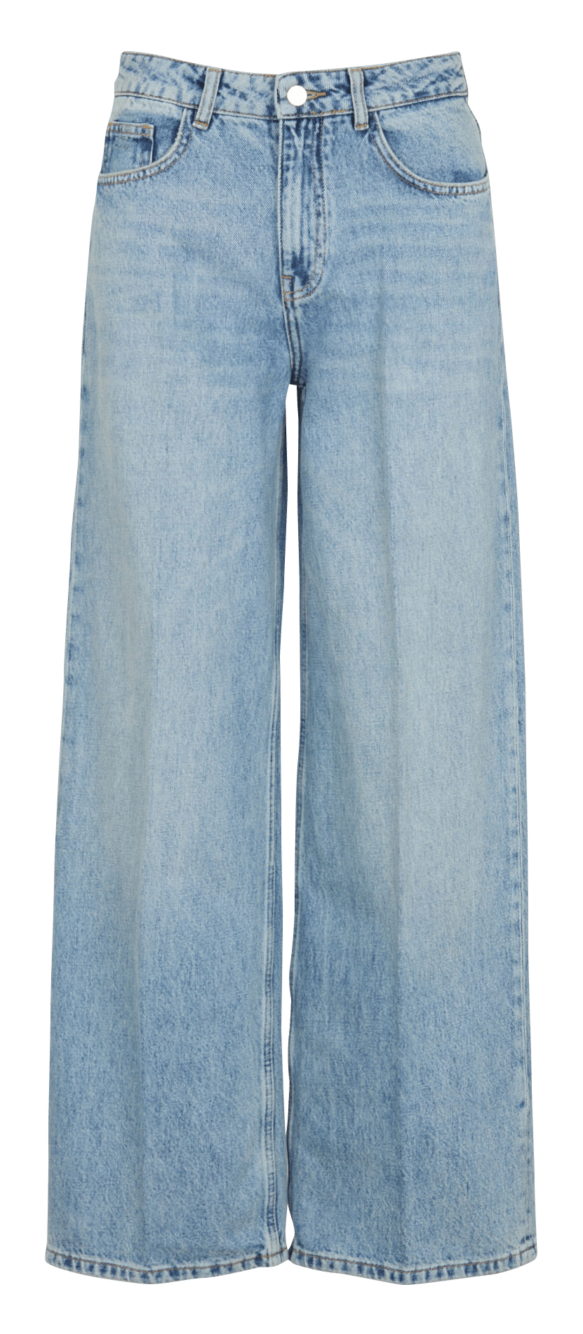 Weite High-Waist-Jeans uni ZAPA Blau